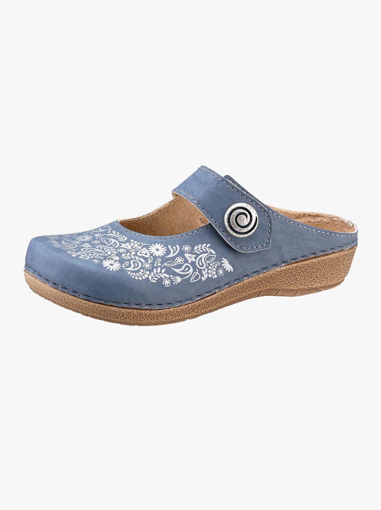 Franken Schuhe Pantofle - džínová modrá