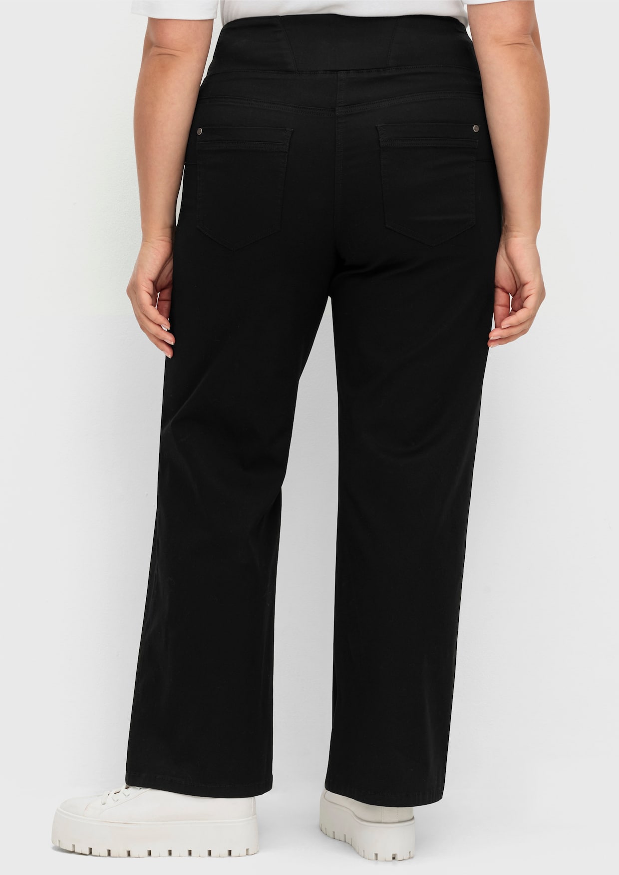 sheego High-waist-Jeans - schwarz