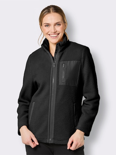 Catamaran Sports Teddy-Jacke mit 3 Reißverschluss-Taschen - schwarz
