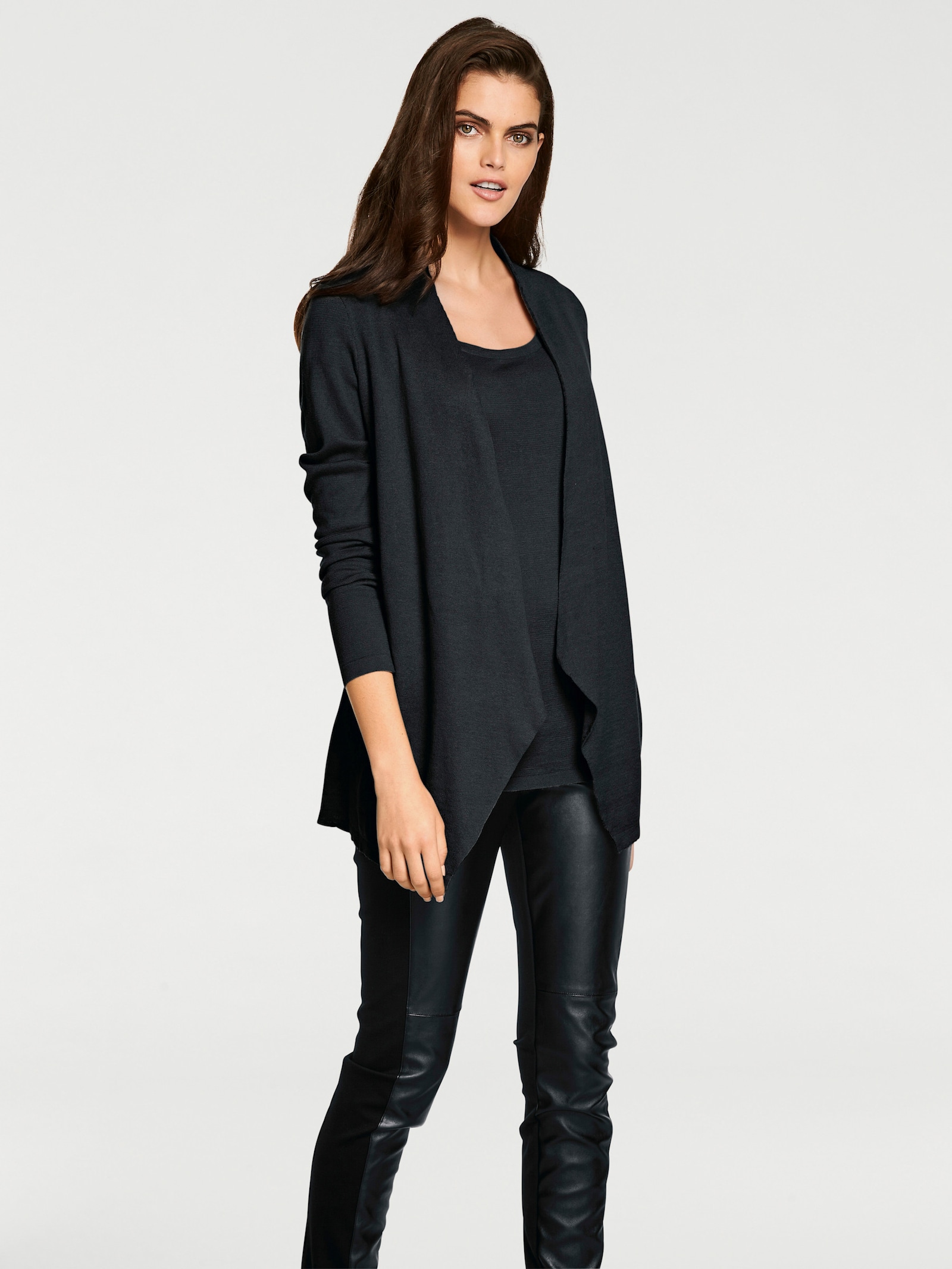 heine Twin-Set aus reiner Baumwolle - schwarz