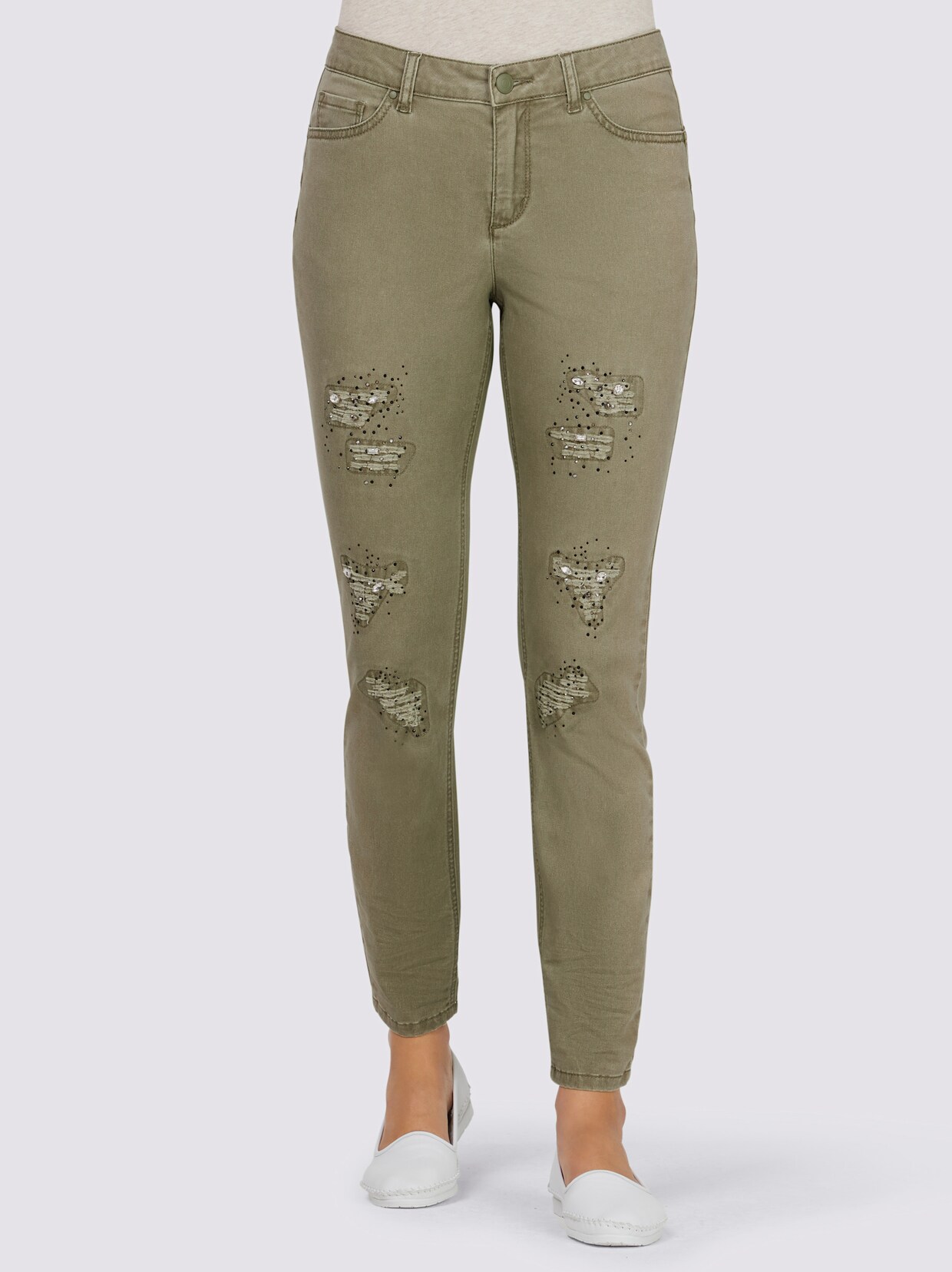 heine Push-up-Jeans - khaki