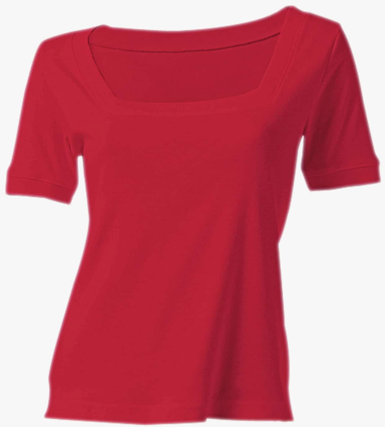 heine T-shirt à encolure carrée - rouge