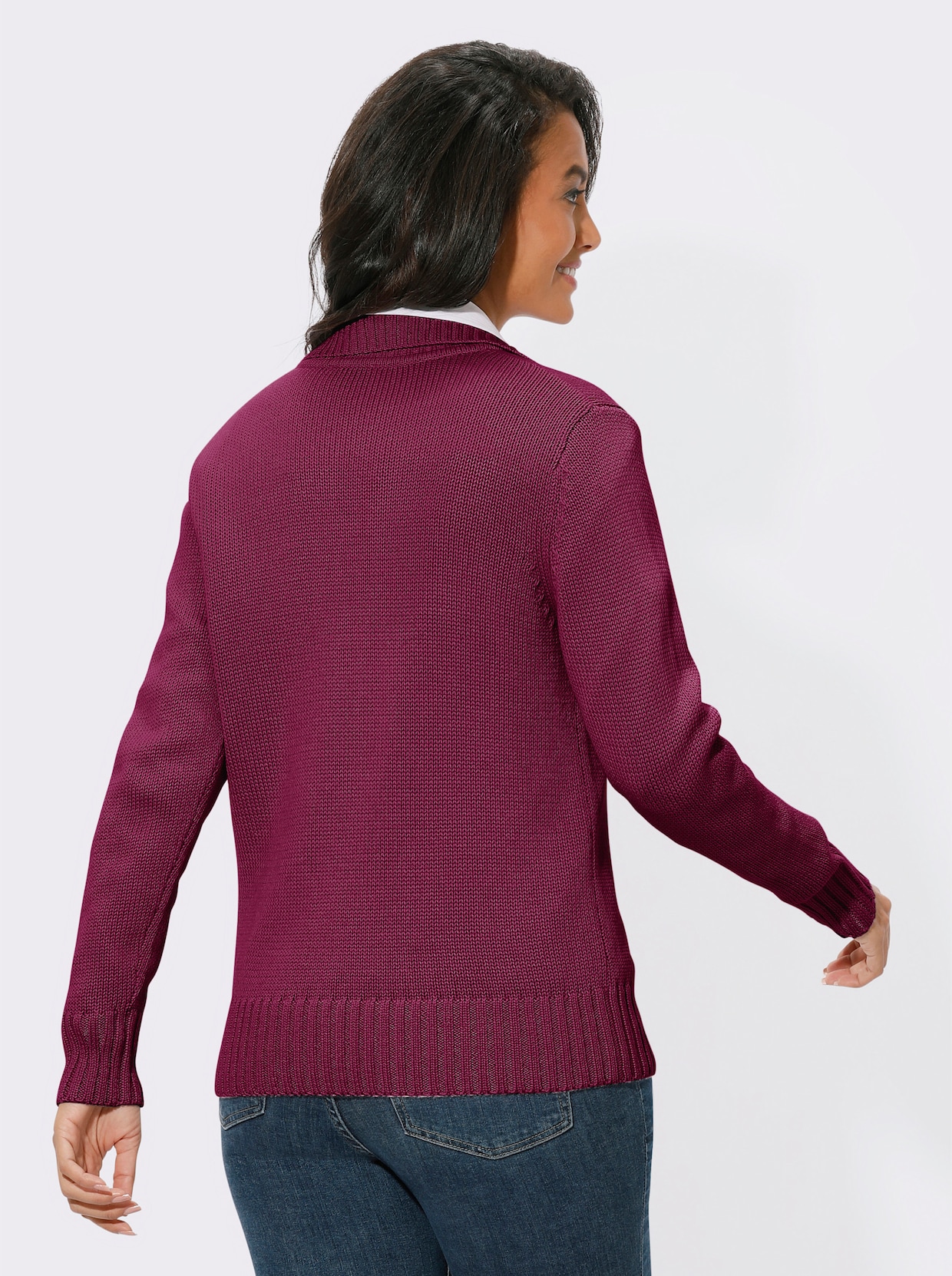 Strickjacke - fuchsia