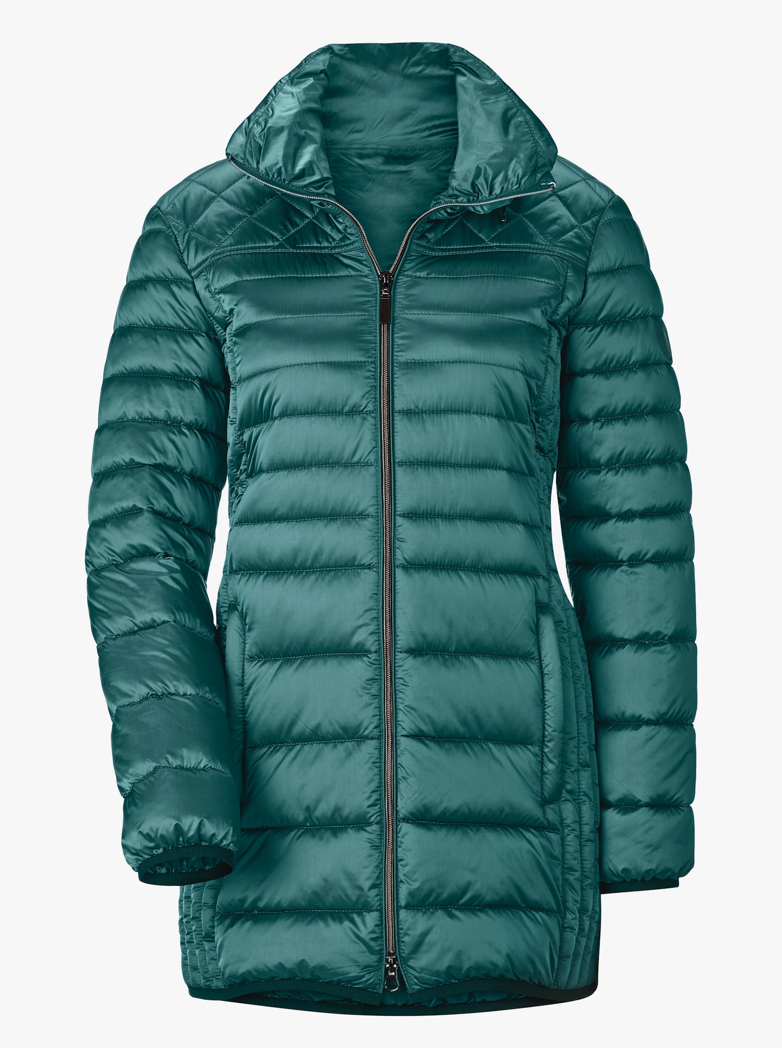 Steppjacke mit dezentem Glanz - petrol