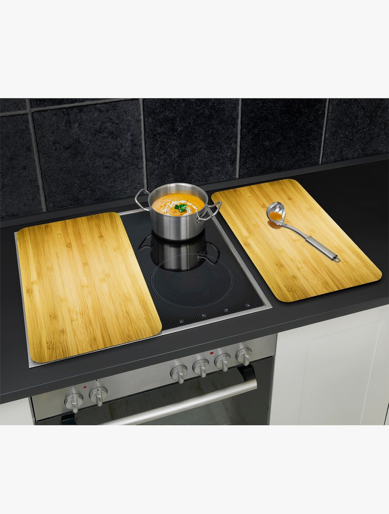 Herd-Abdeckplatten - braun