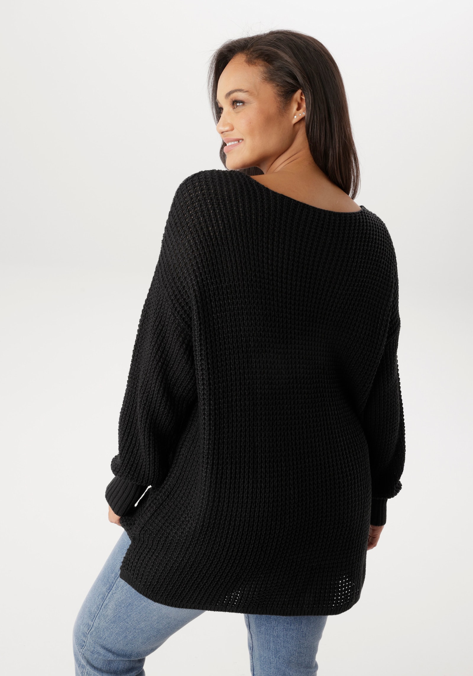 Aniston PLUS Strickpullover - schwarz