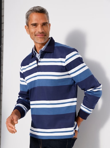 Sweatshirt im Ringel-Dessin - marine-jeansblau-geringelt