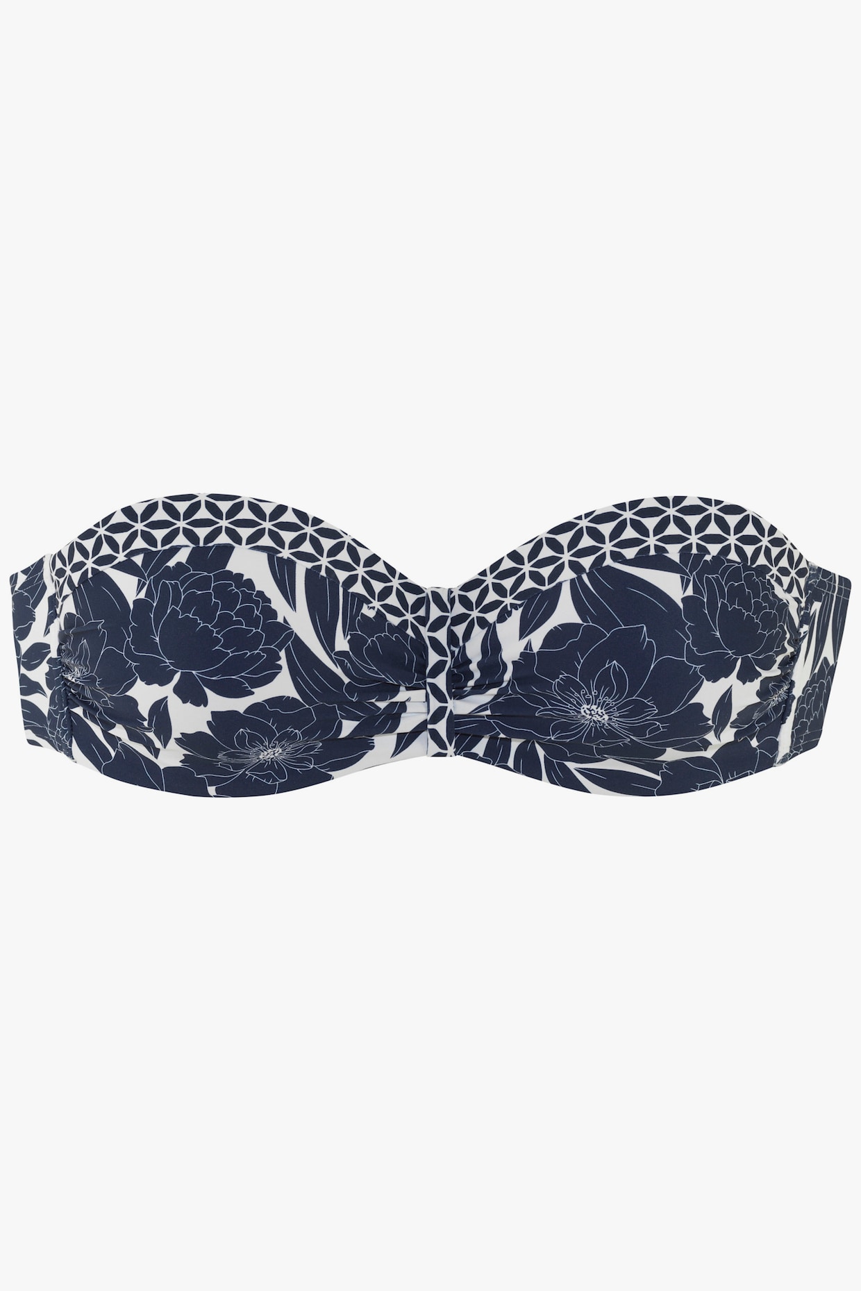 Sunseeker haut de bikini bandeau à armatures - marine imprimé