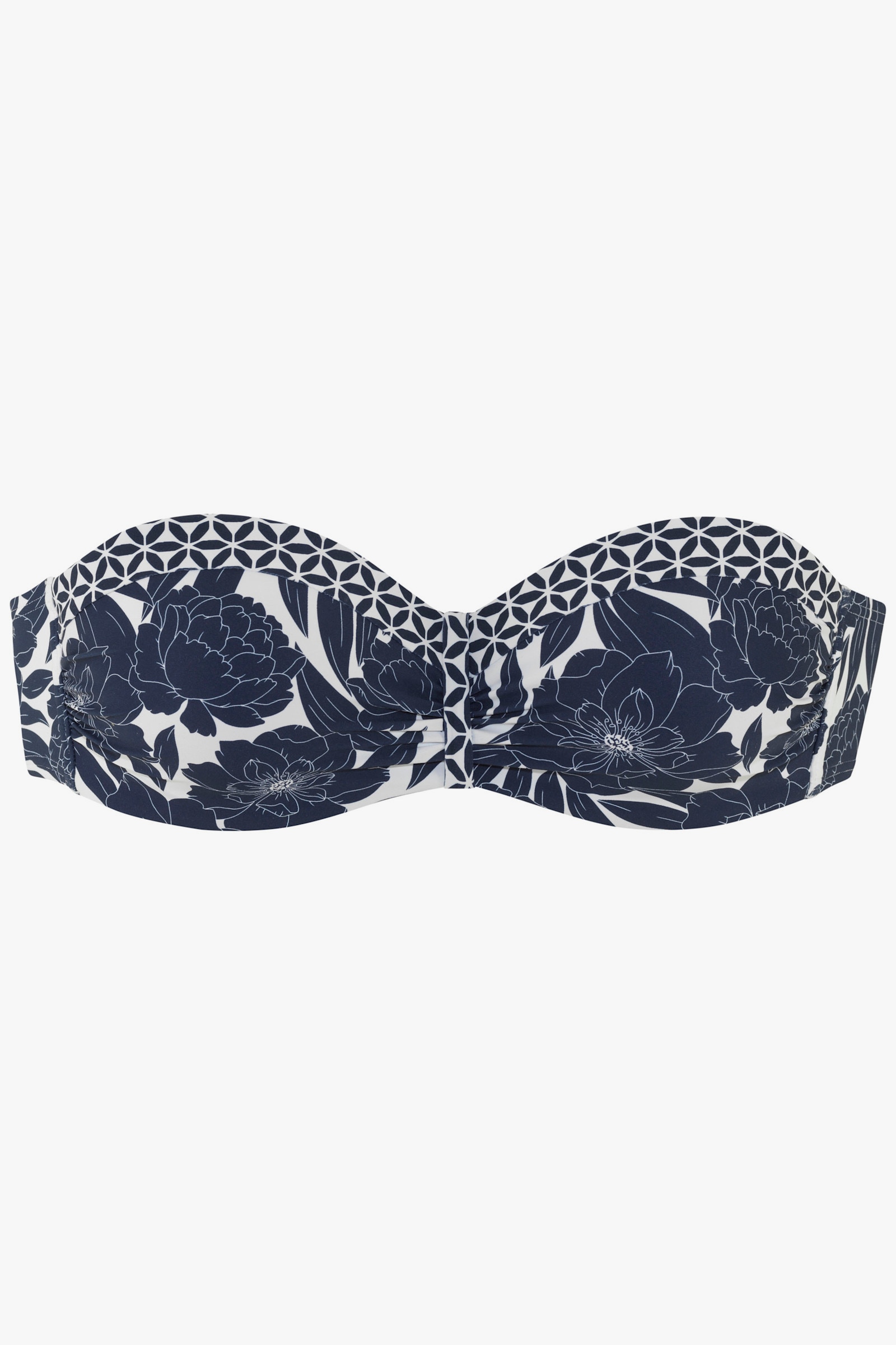 Sunseeker Bügel-Bandeau-Bikini-Top - marine bedruckt