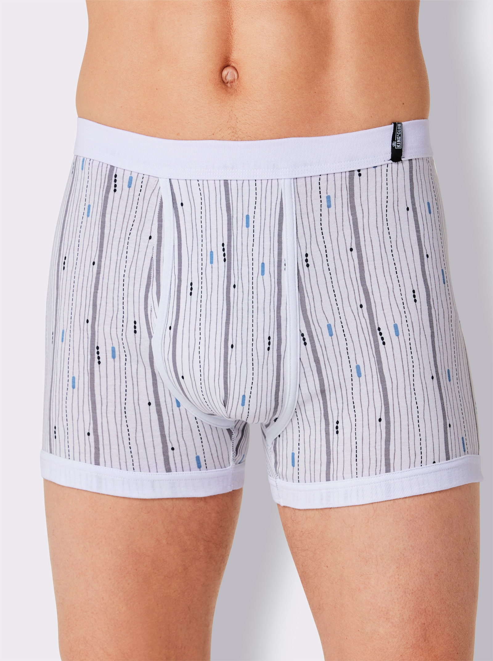 KINGsCLUB Boxerky - bílá-potisk
