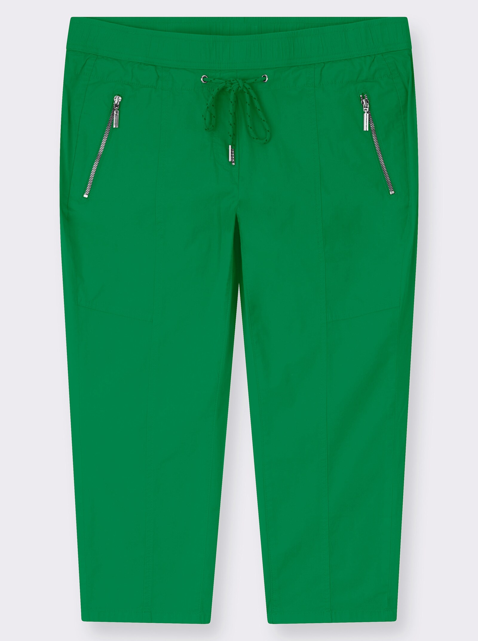 7/8-Hose mit Reißverschluss-Taschen - grasgrün