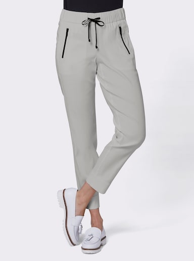 Stehmann Comfort line Hose mit seitlichen Einsätzen - hellgrau