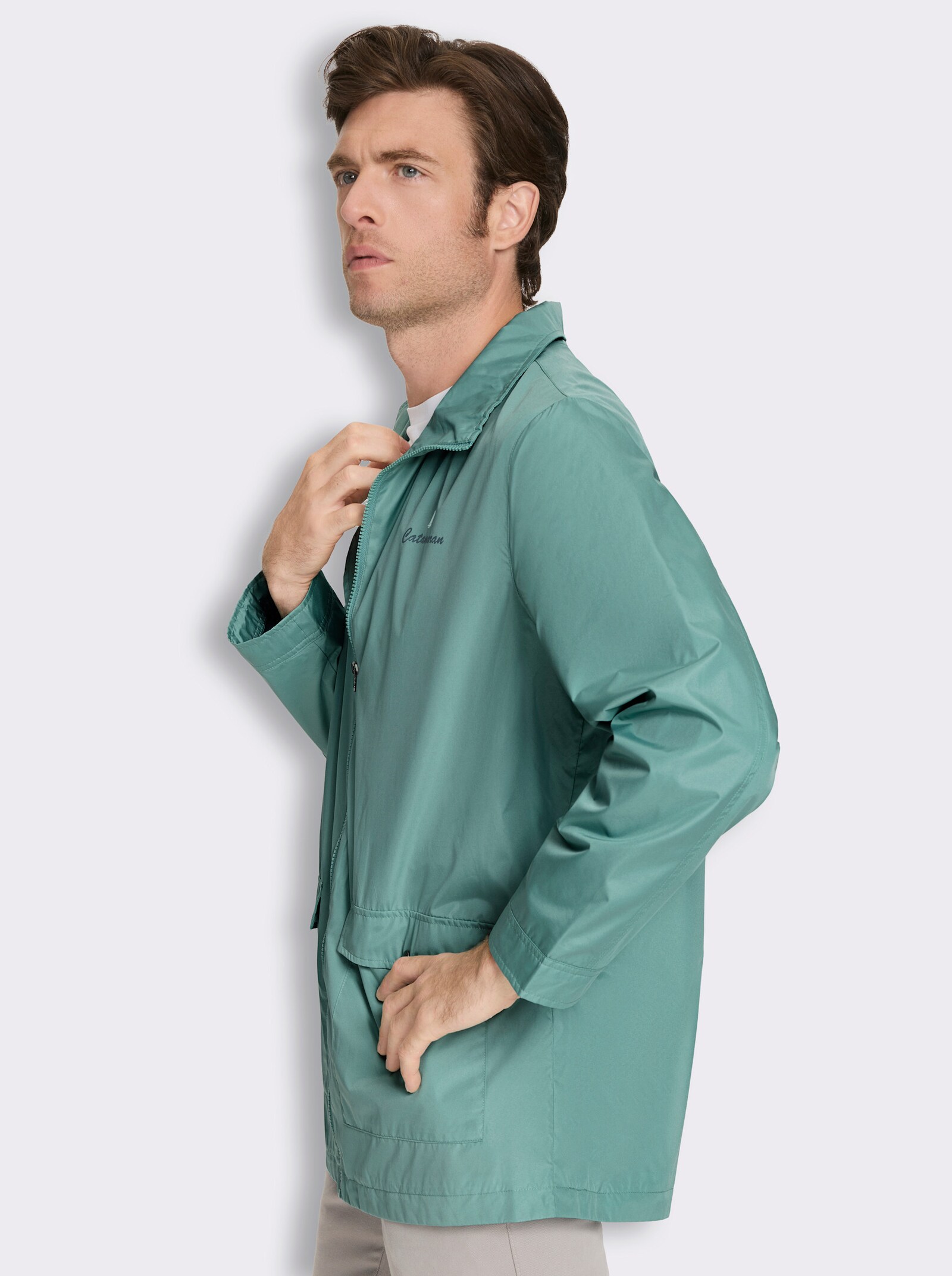 Longjacke für den Übergang - salbei