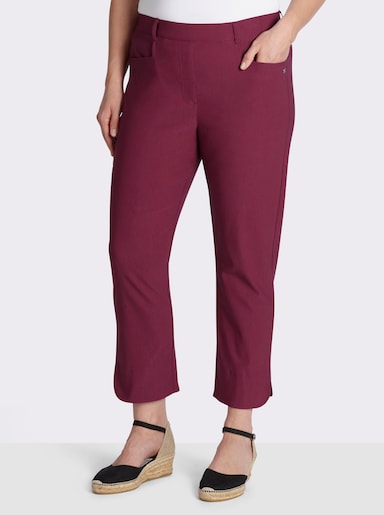 sheego Bengalinebroek in 7/8-lengte met zijsplitten - bordeaux