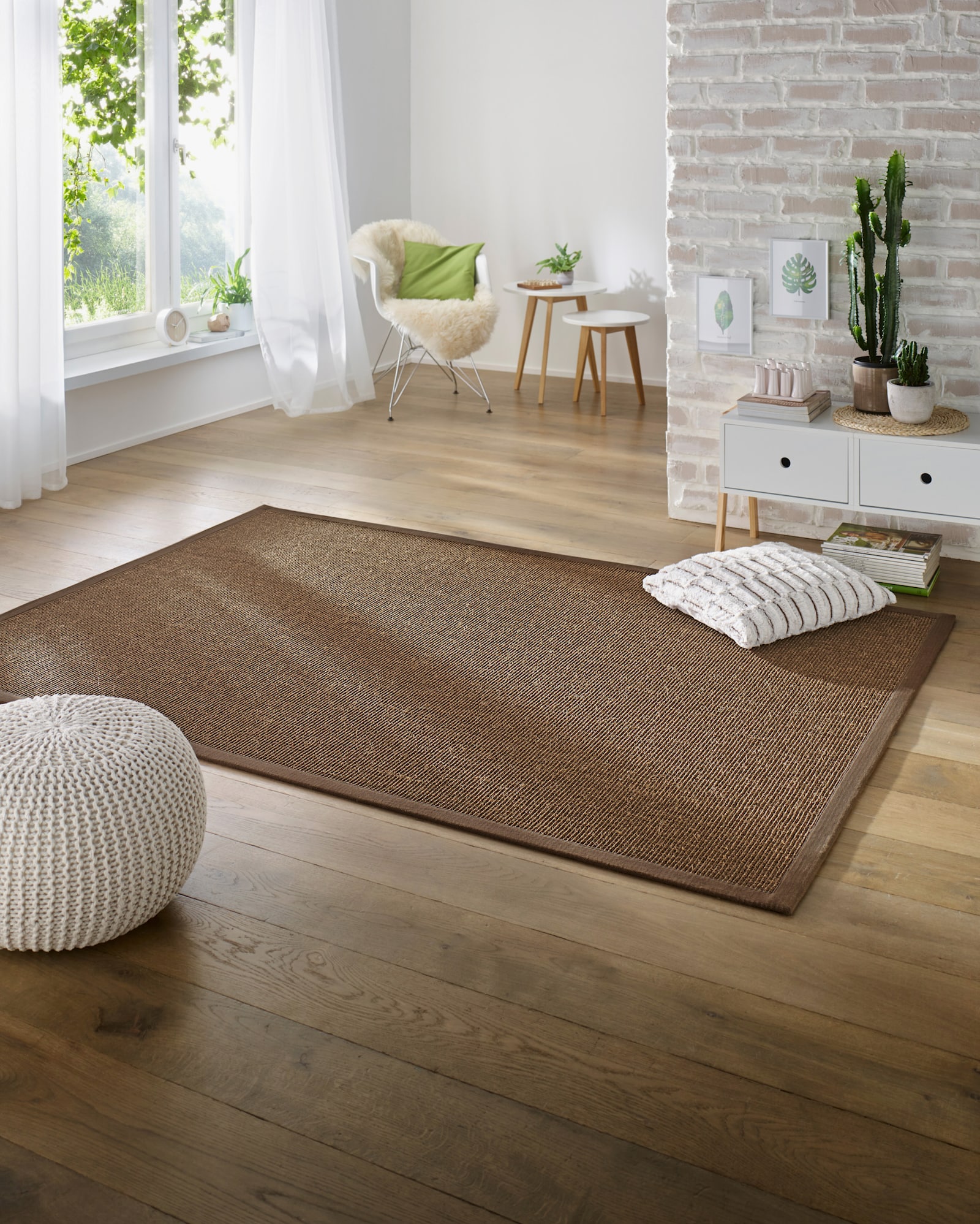 heine home Sisalteppich - dunkelbraun