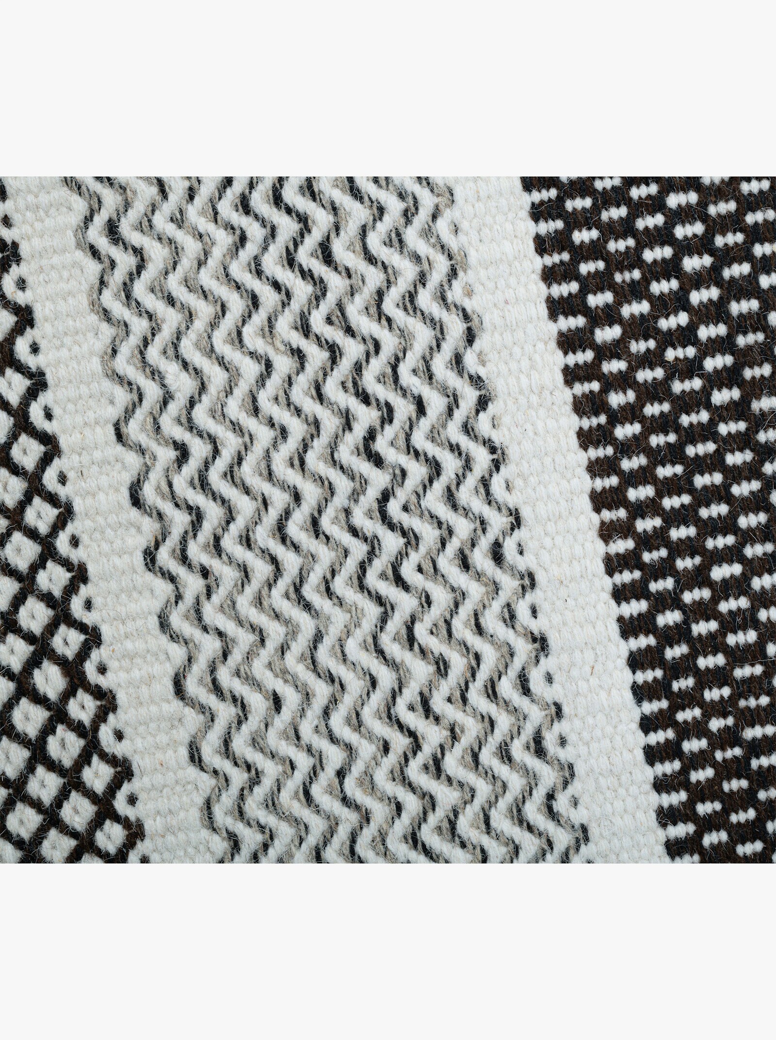 Theko Handwebteppich - natur-schwarz