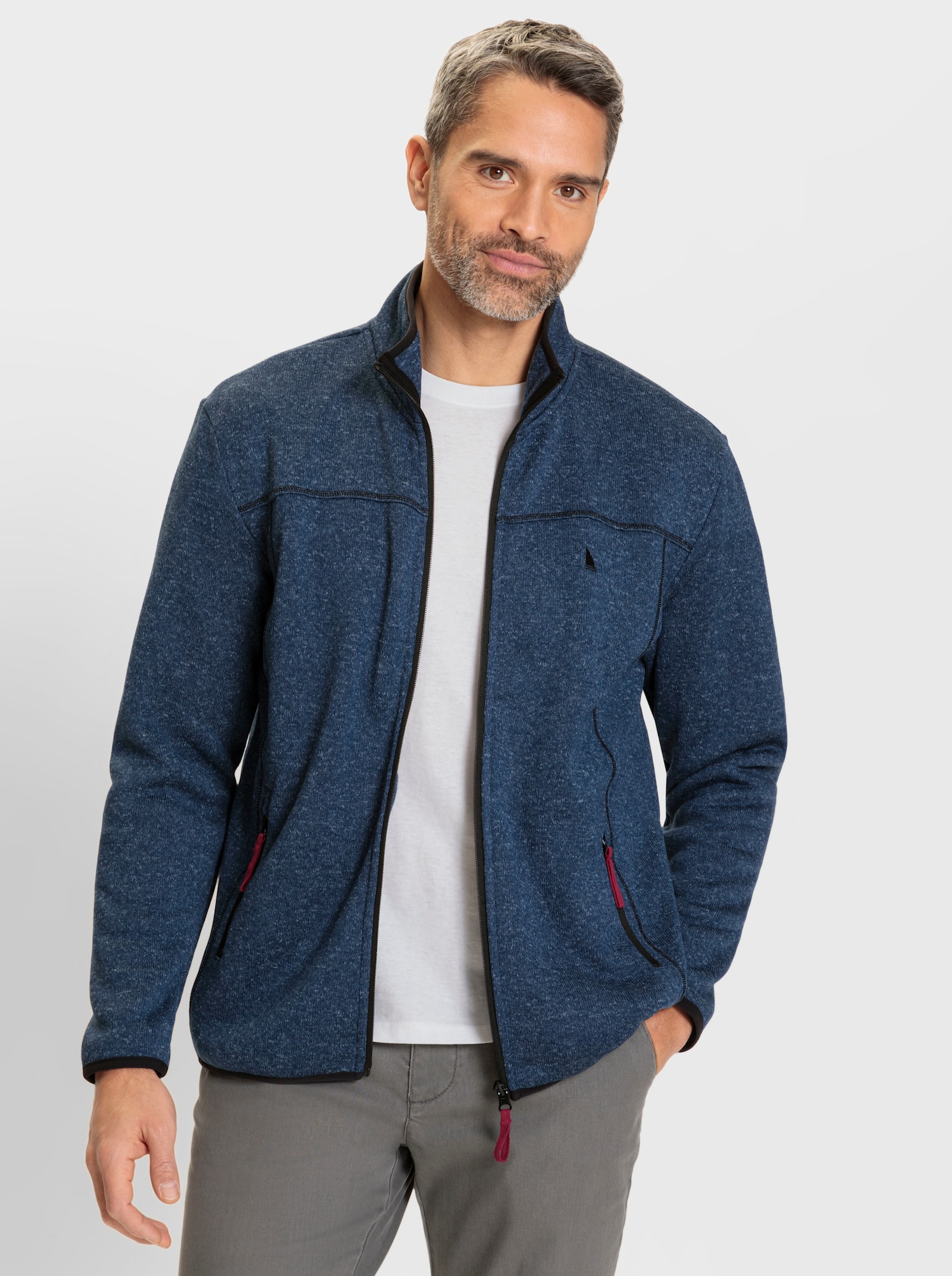 Catamaran Fleece-Jacke - blau-meliert