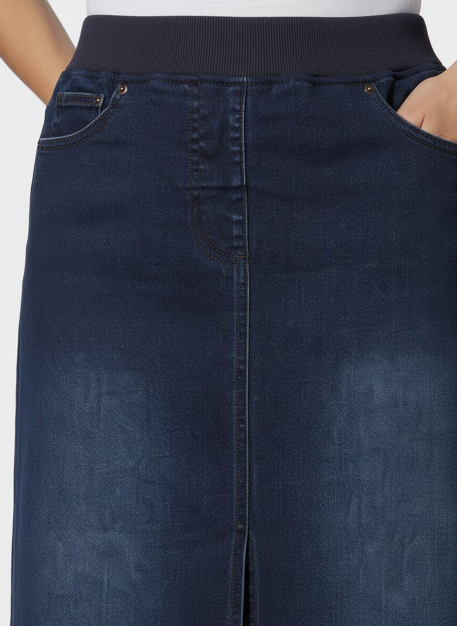 Jeansrock in Schlupfform - dark blue