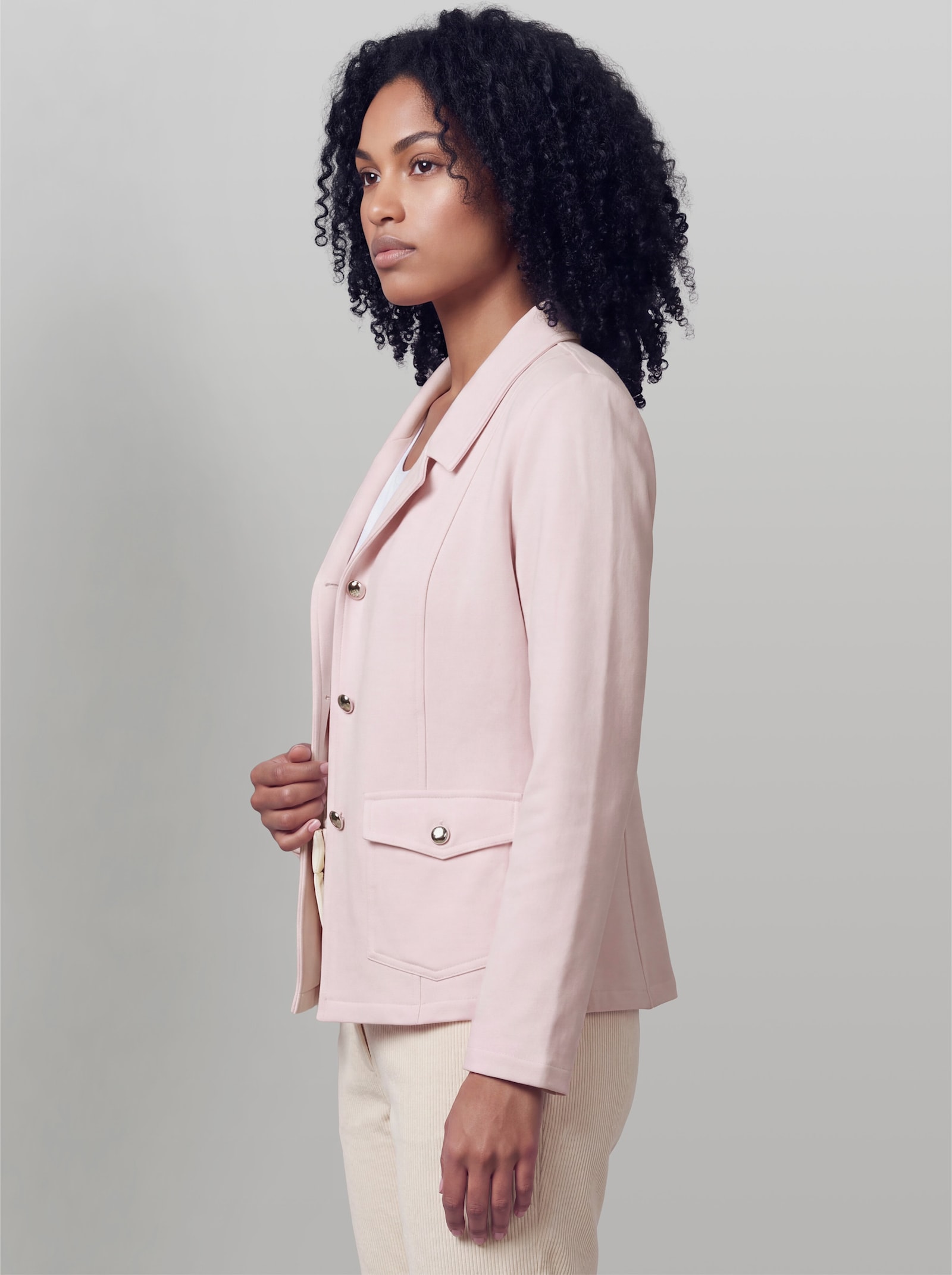 heine Sweatblazer mit Oil-dyed-Waschung - hellrosé