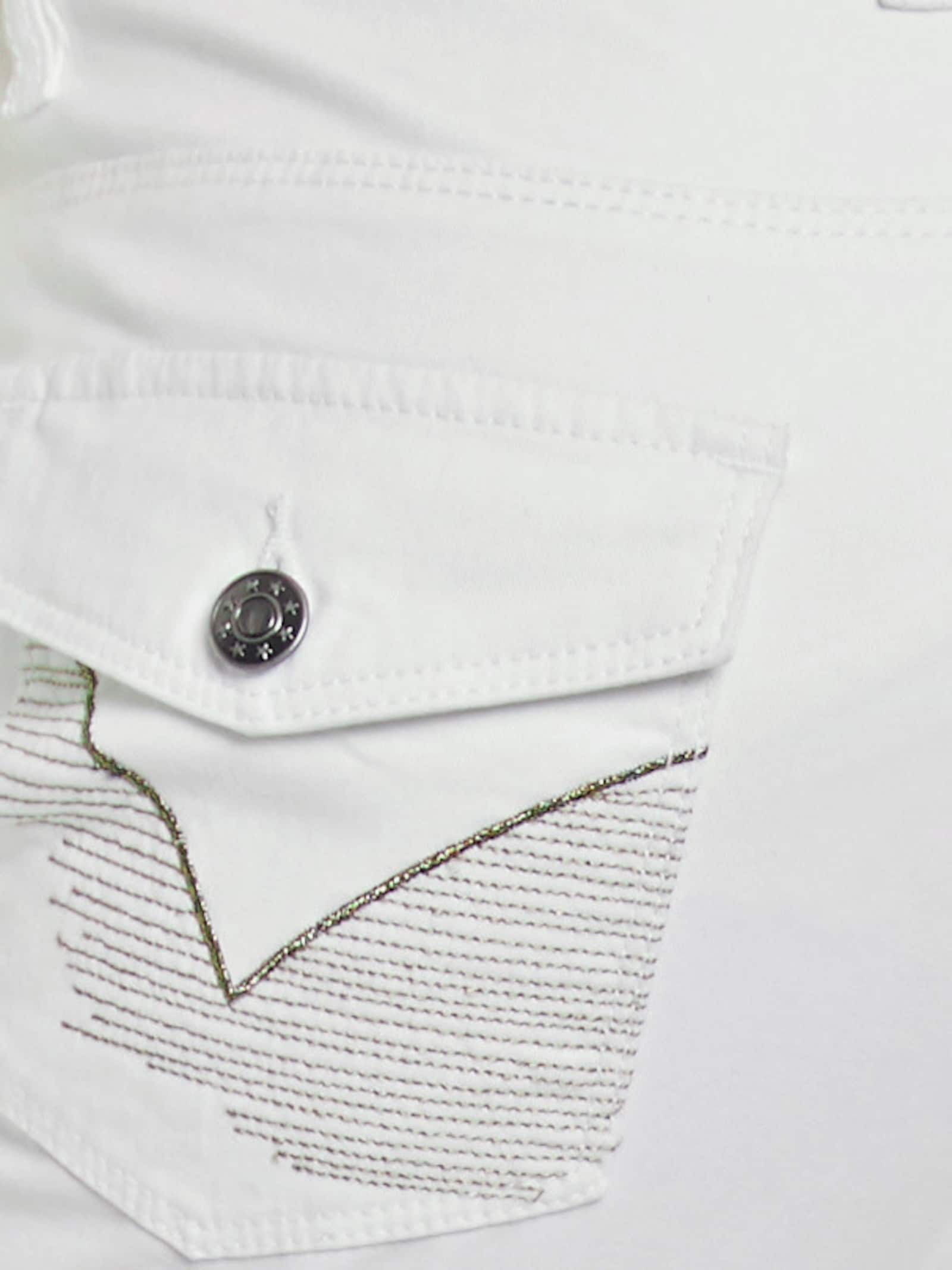 heine Caprijeans mit Power-Mesh - weiß