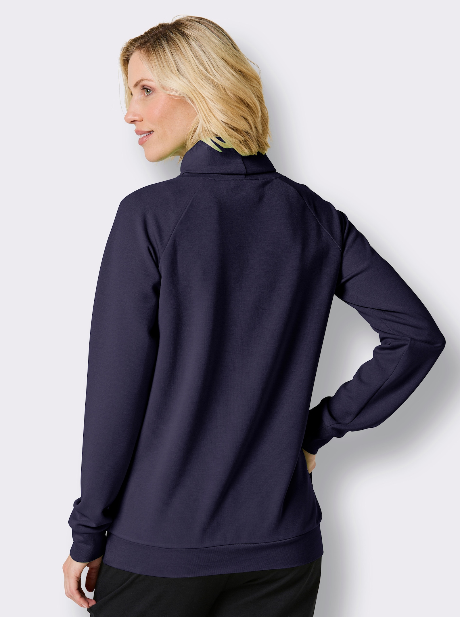 Catamaran Sports Sweatshirt mit Reißverschluss-Nahttasche - marine