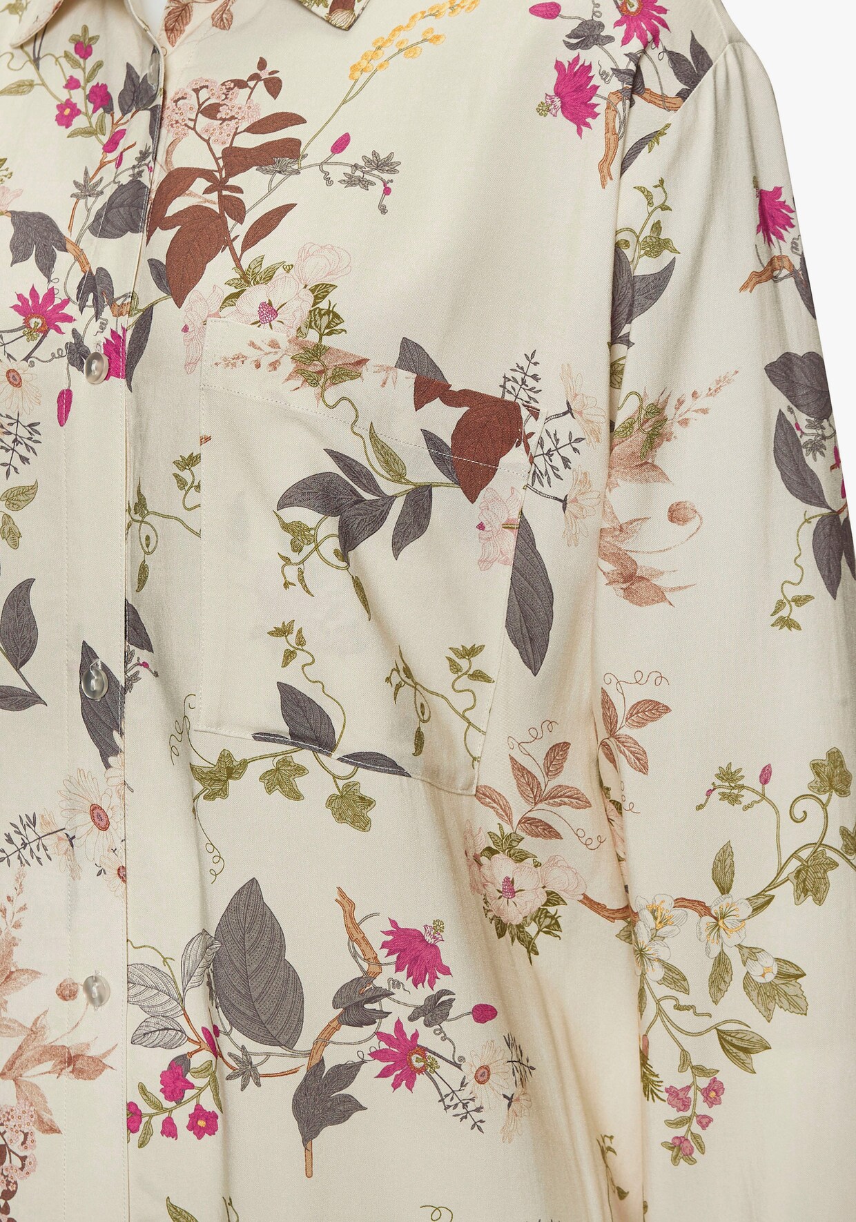 LASCANA Chemise de nuit - écru à fleurs