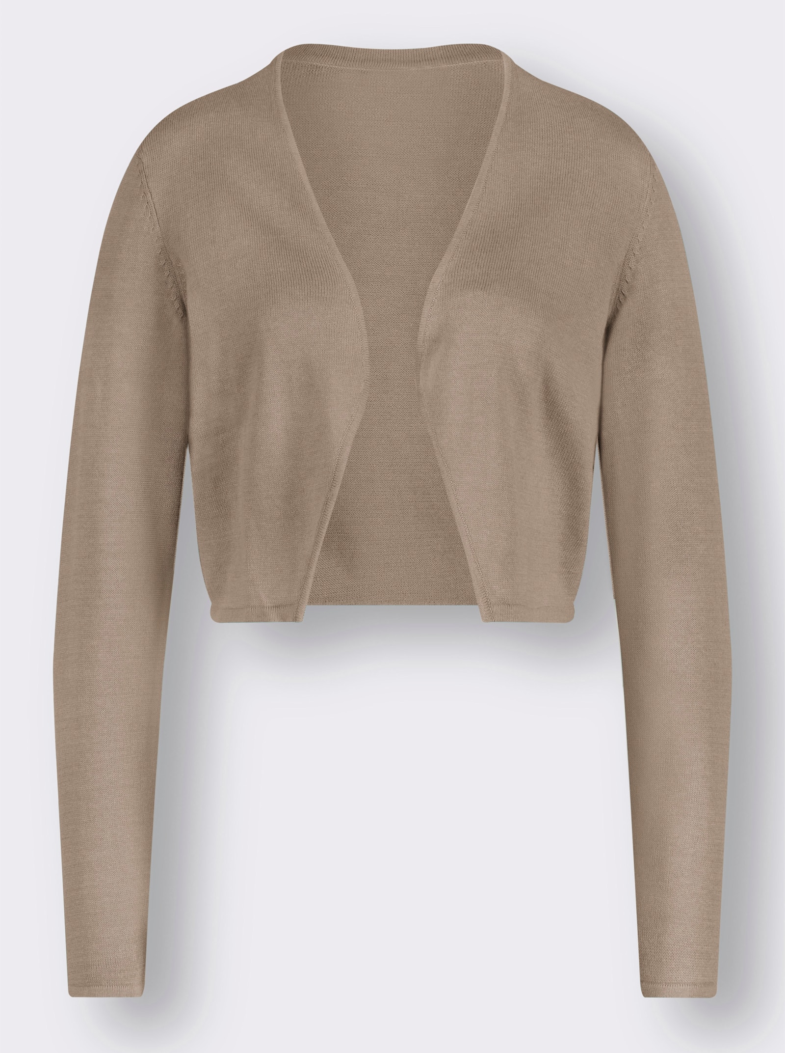 Bolero Feinstrick-Qualität, verschlusslos - sesam