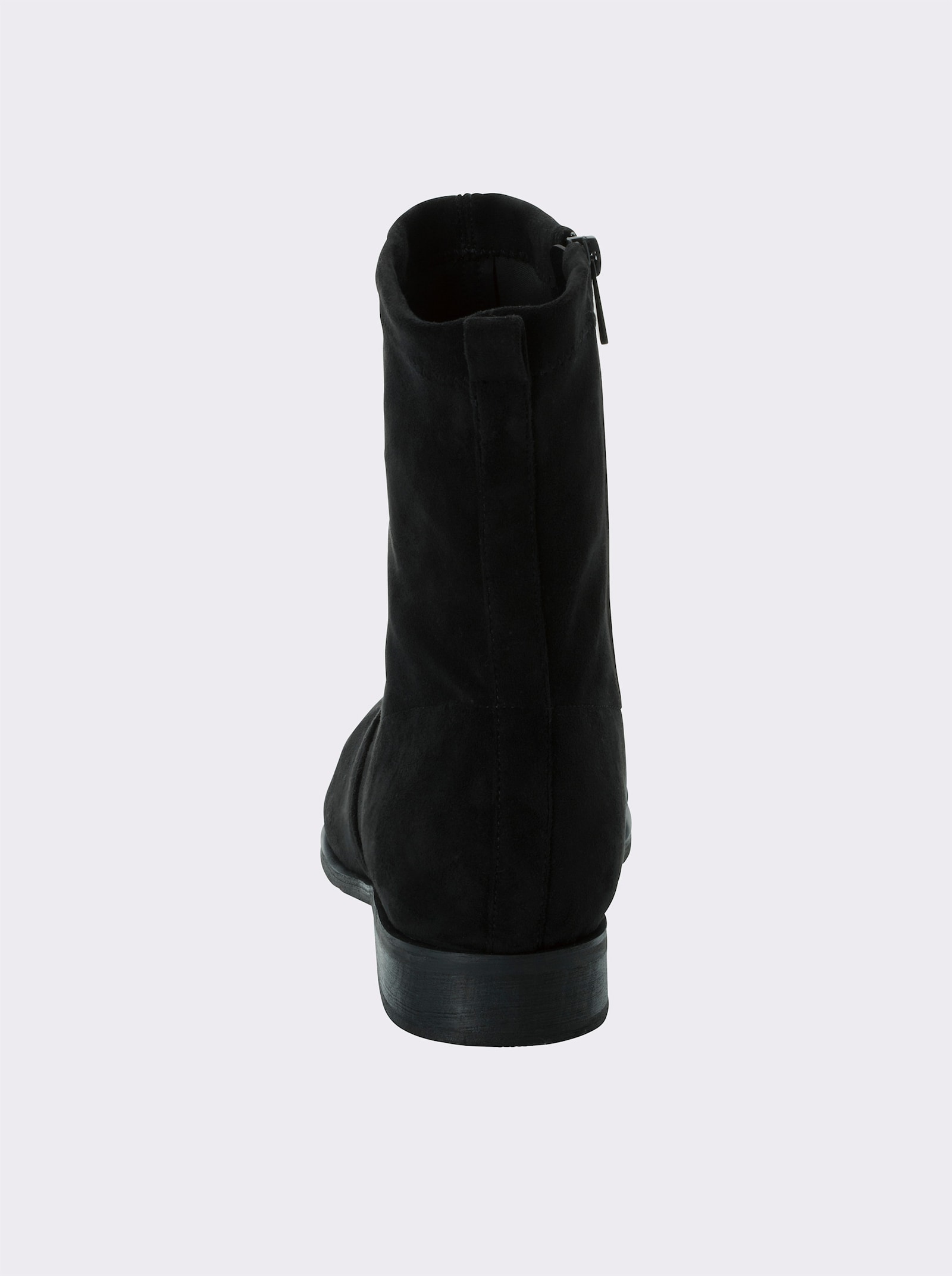 sheego Stiefelette in Wildleder-Optik - schwarz