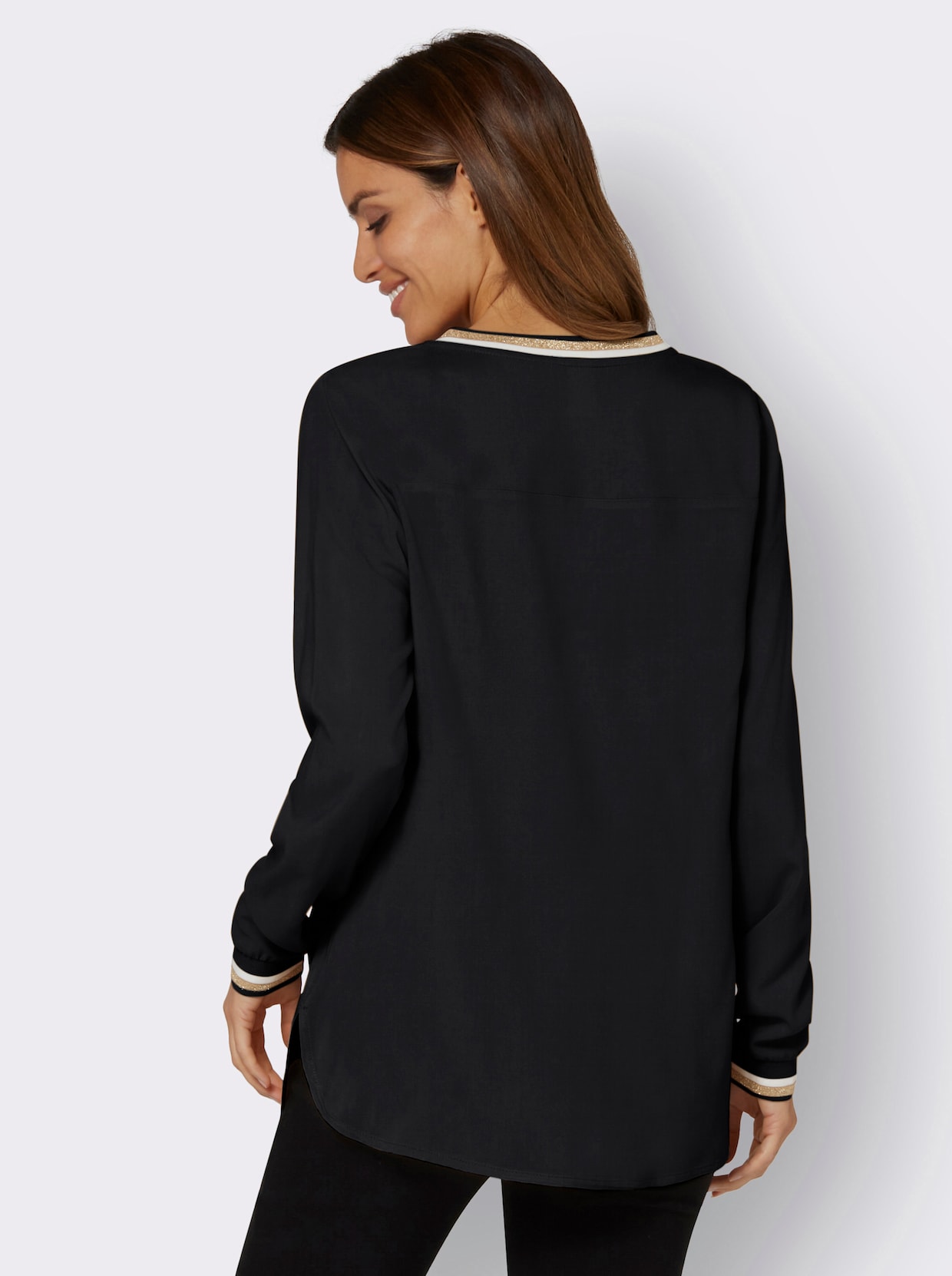 Blouse met lange mouwen - zwart