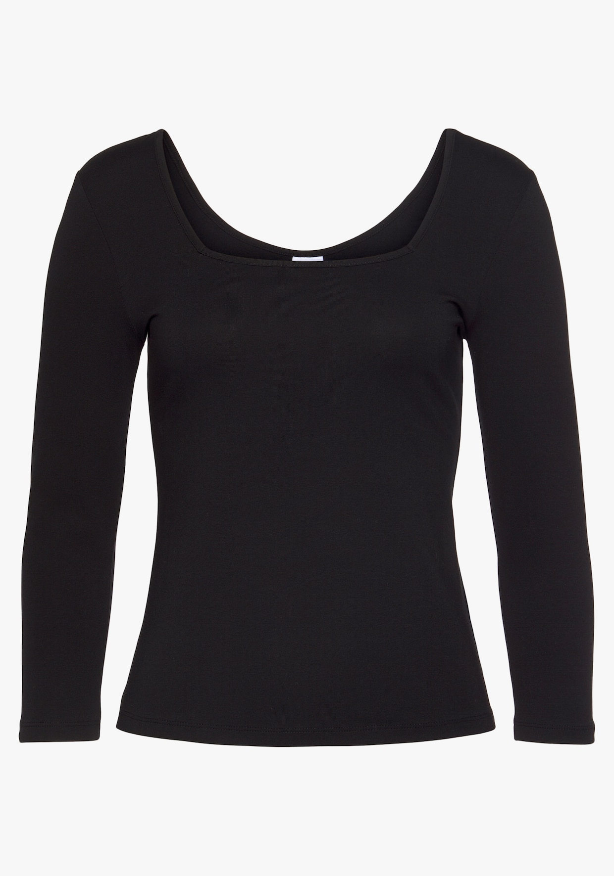 LASCANA Langarmshirt - schwarz