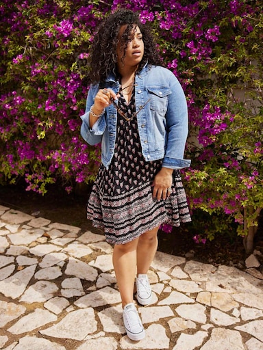 ONLY CARMAKOMA Jeansjacke - light-blue-used