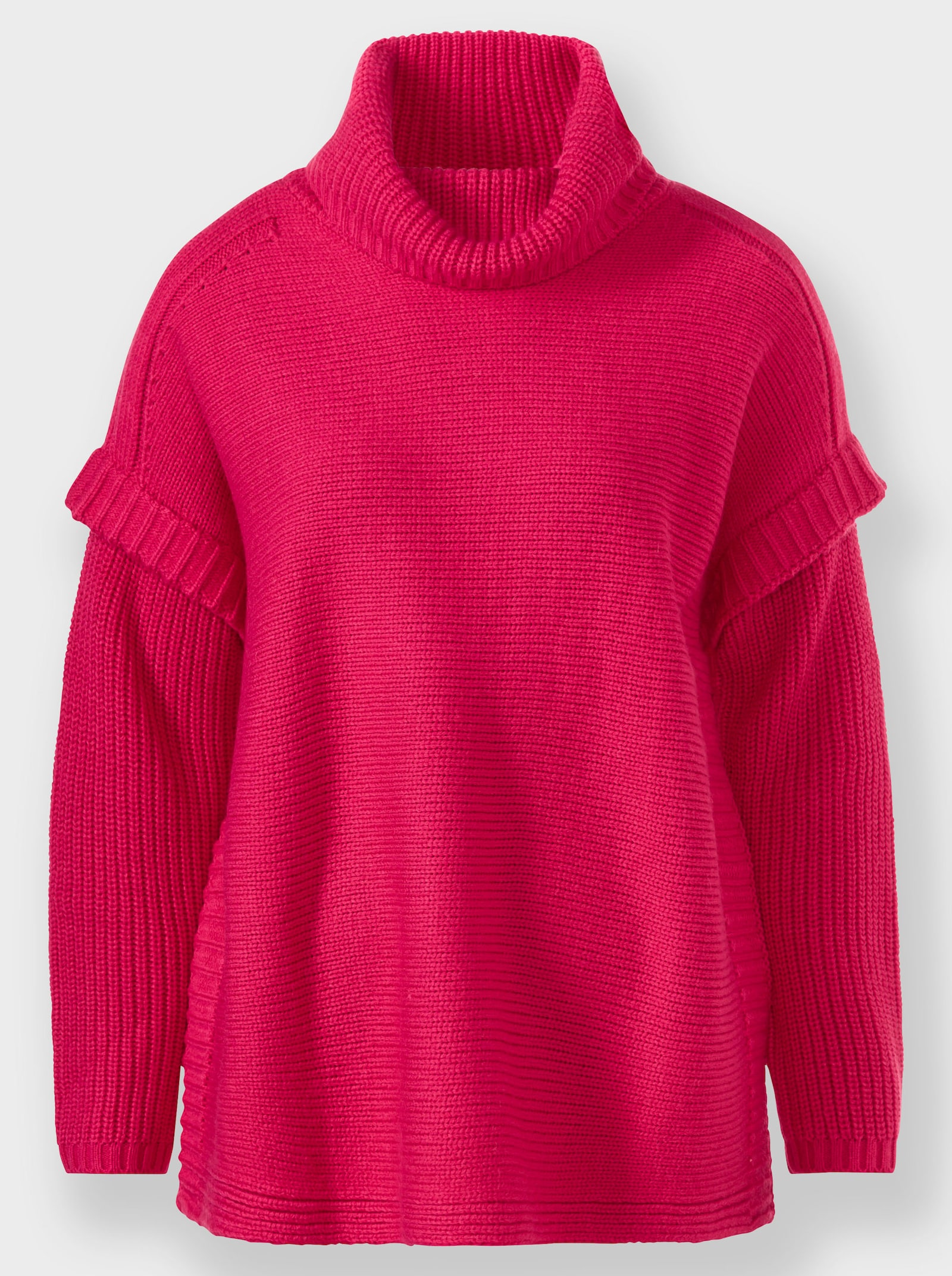 heine Rollkragenpullover in Poncho-Optik - pink