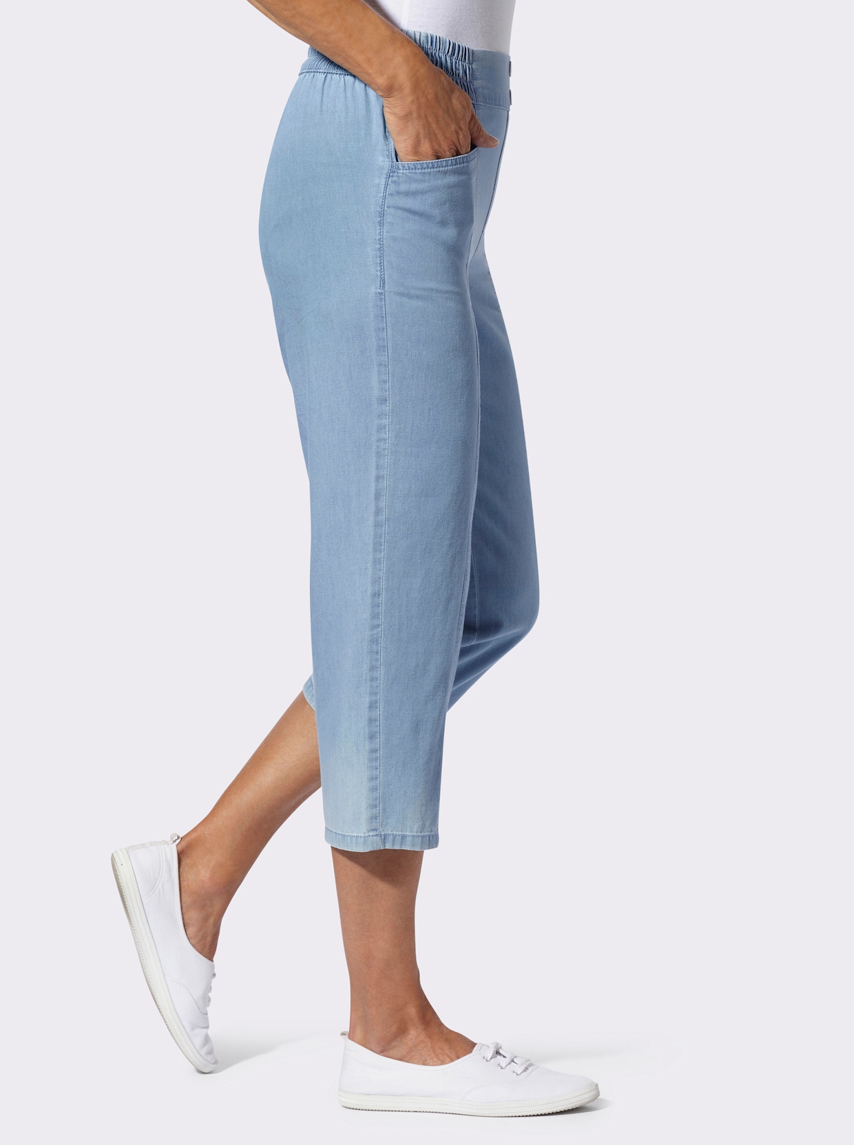 3/4-Jeans - blue-bleached