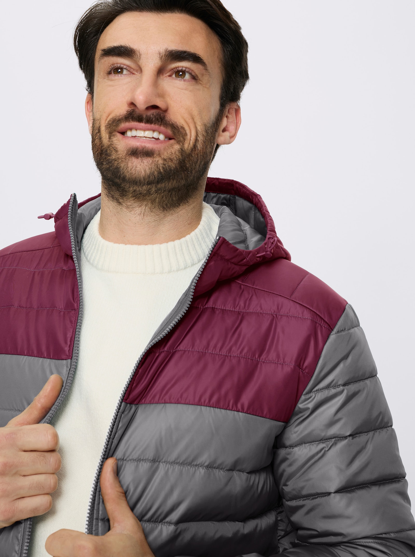 Catamaran Steppjacke - grau-bordeaux
