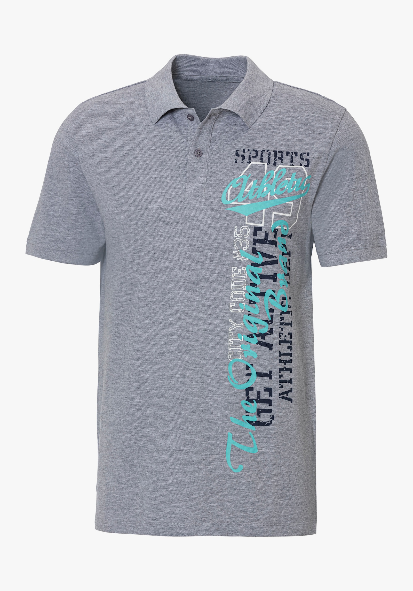 John Devin Poloshirt - grau meliert