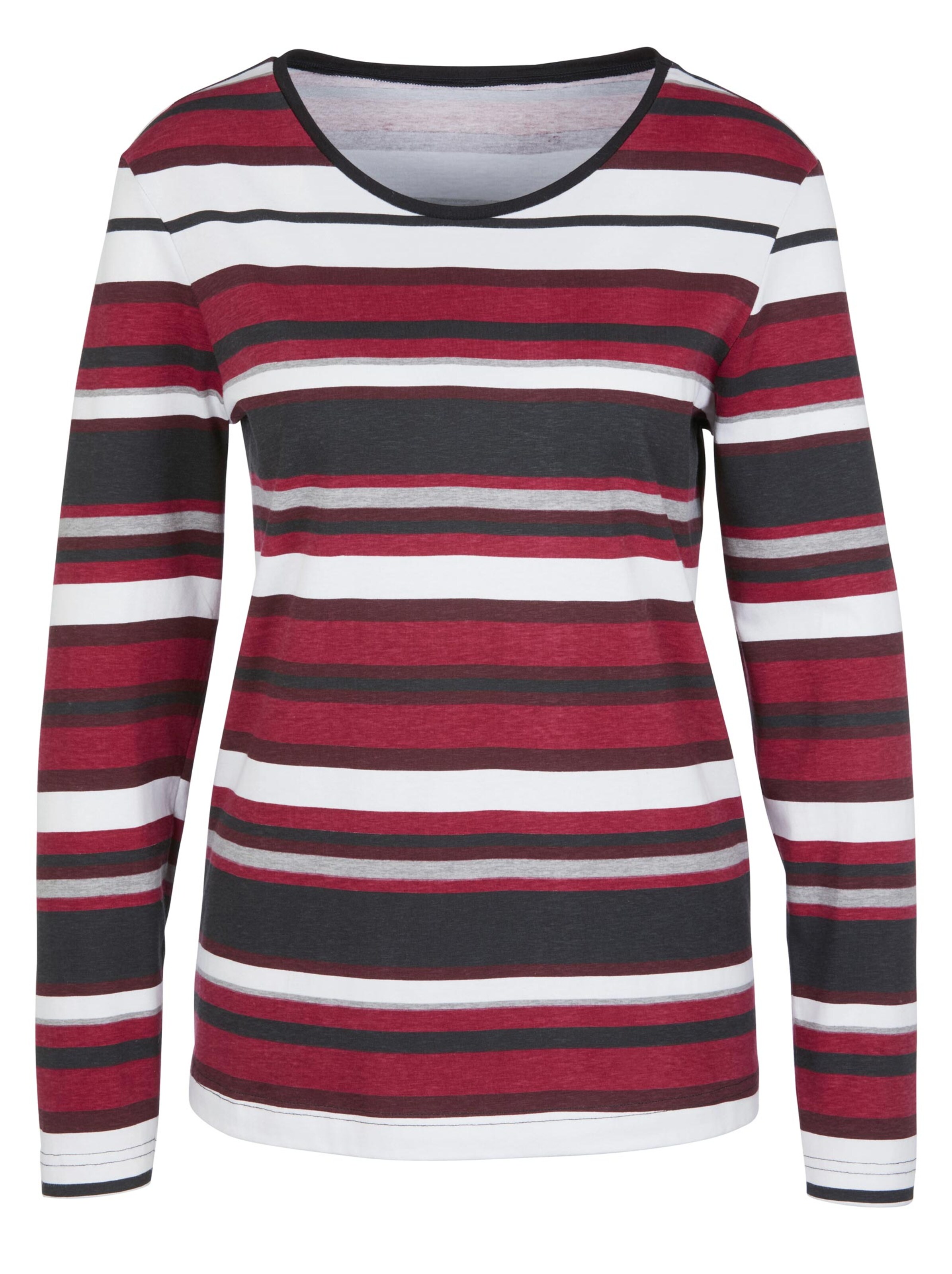 Shirt - burgund-gestreift