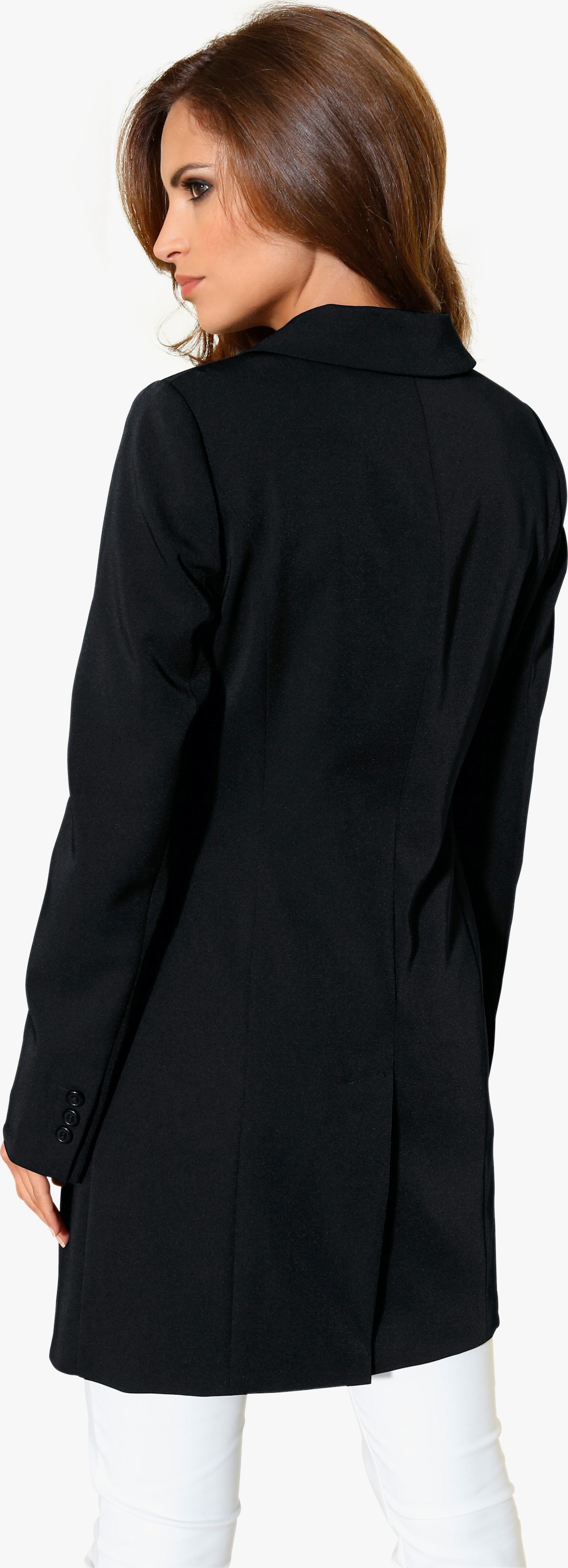 heine Longblazer mit Pattentaschen - schwarz