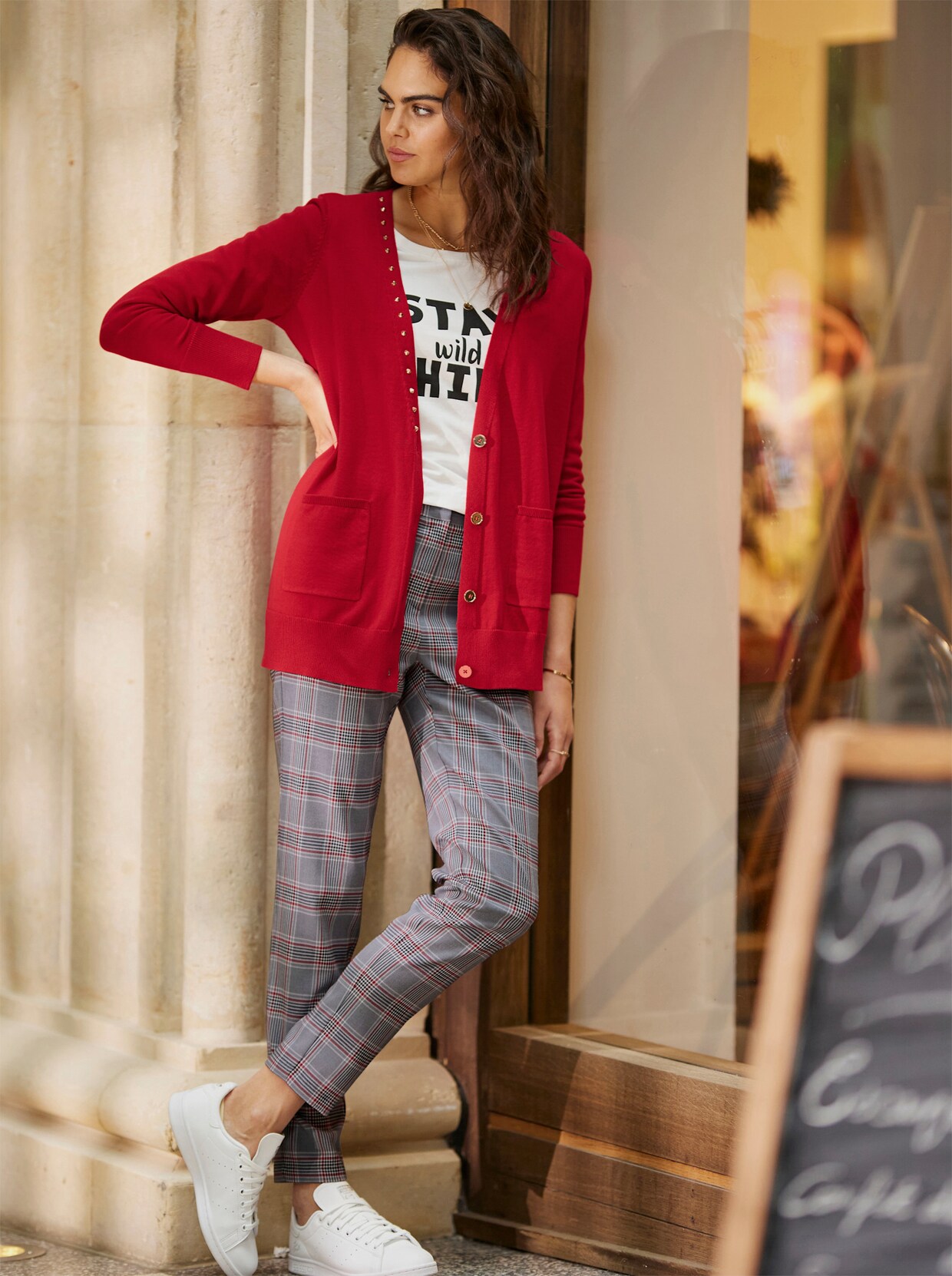 heine Strickjacke - rot