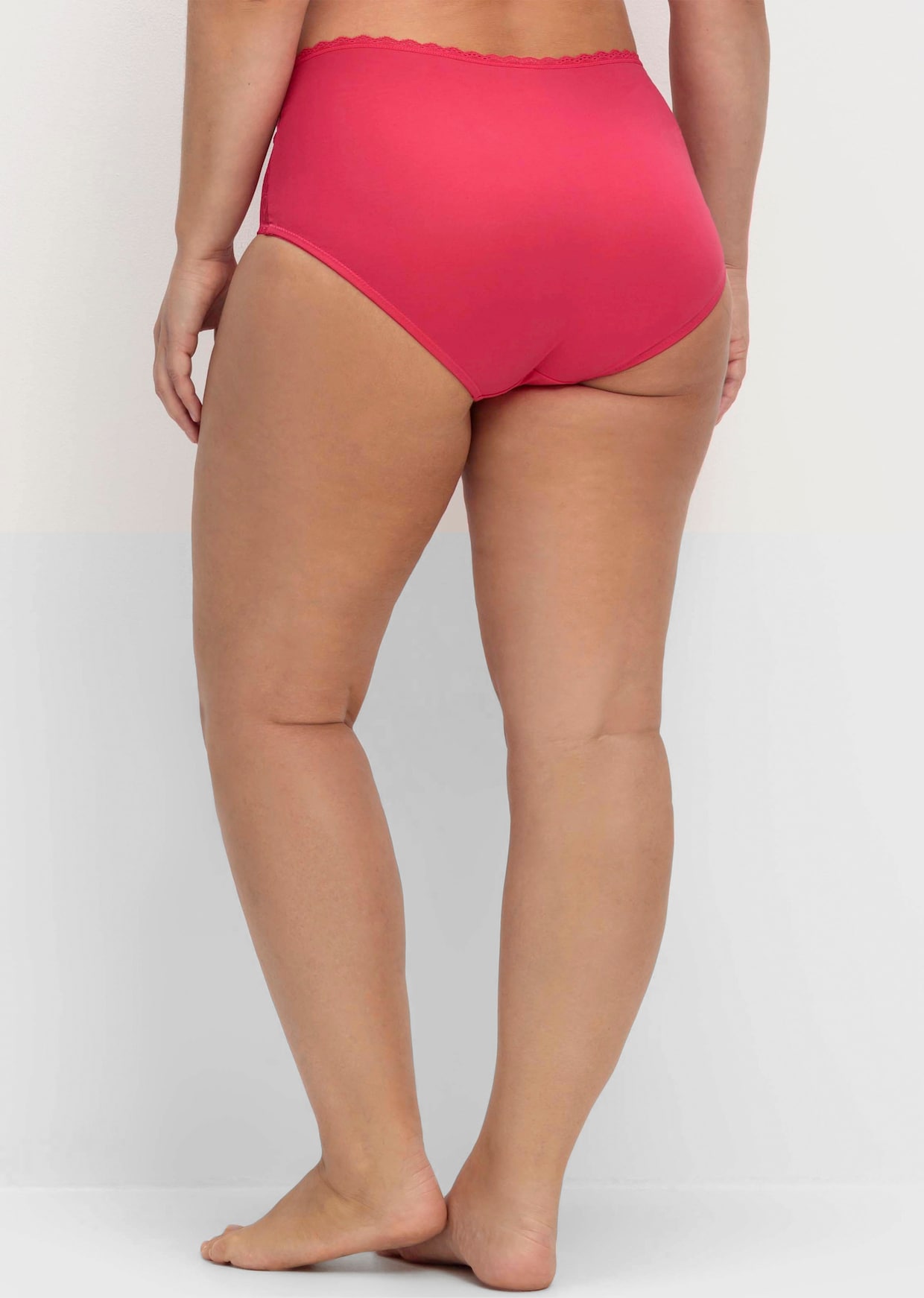 sheego Panty long - graphite + orchidée