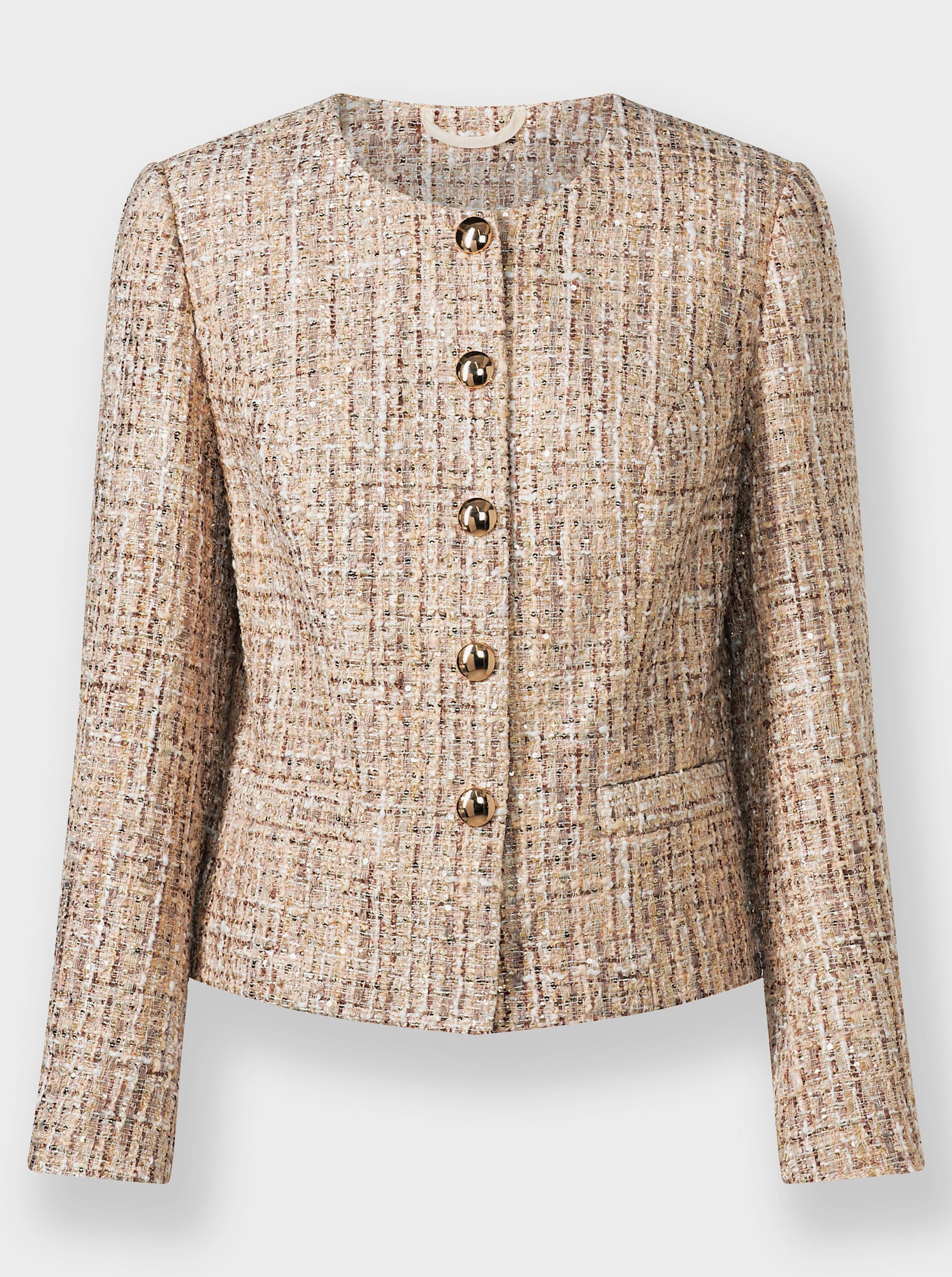 heine Blazer mit Pailletten - champagner-sand-gemustert
