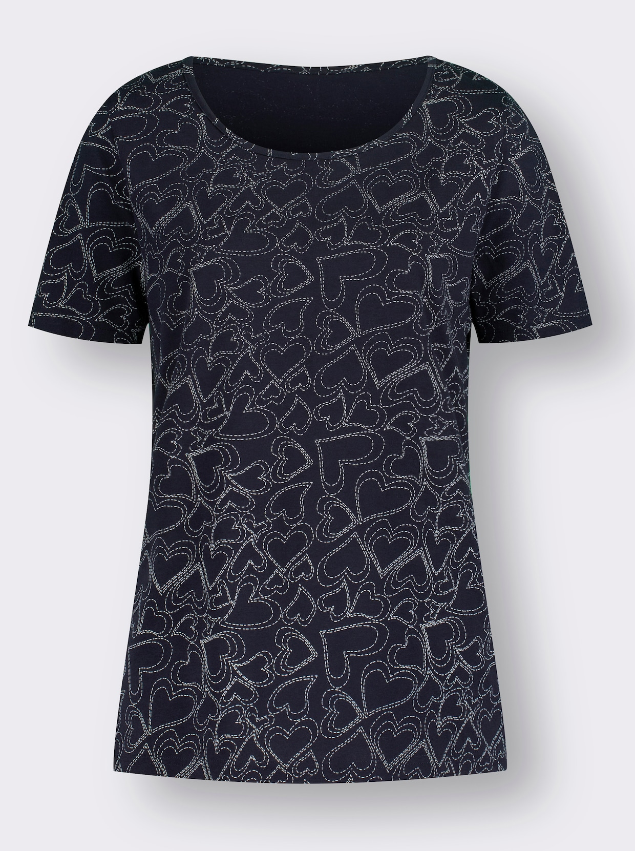 T-shirt - marine geprint