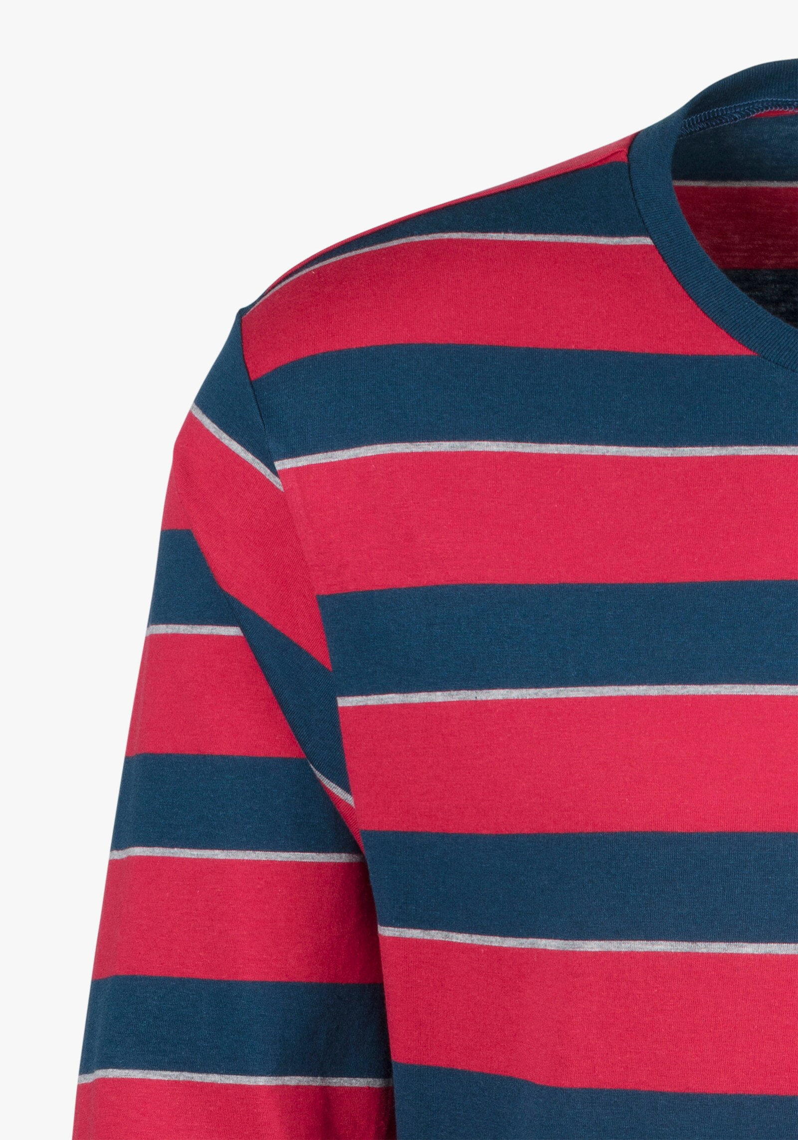 H.I.S Pyjama - rot-navy-gestreift, navy