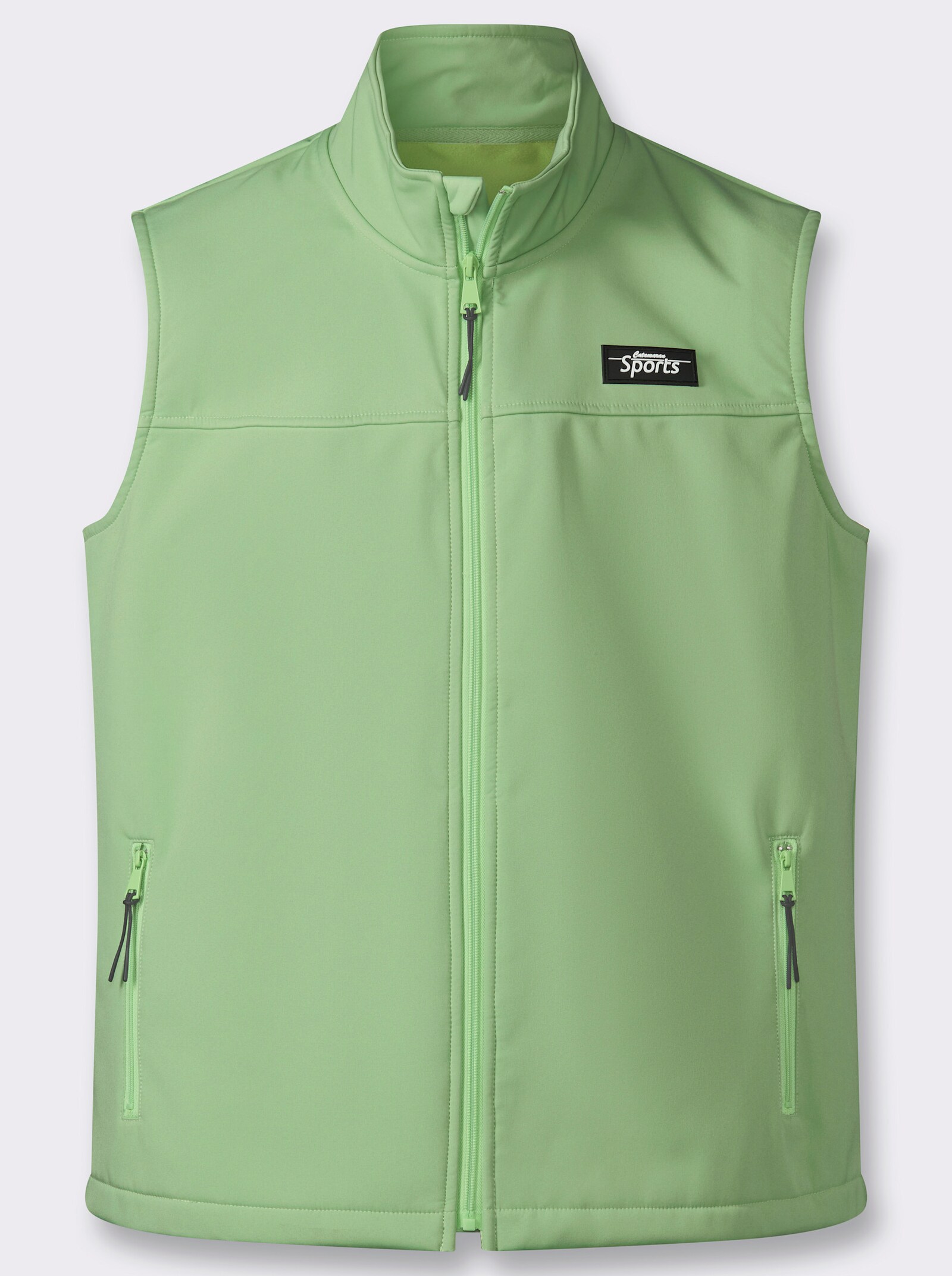 Catamaran Sports Softshellweste mit Reißverschluss-Taschen - reseda