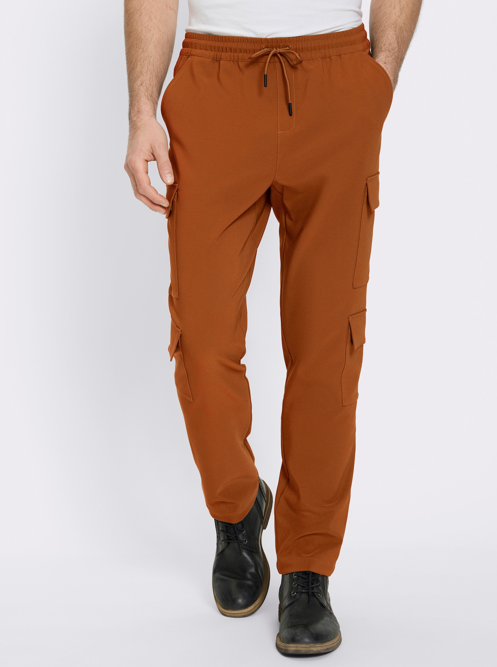 Catamaran Hose mit praktischen Taschen - cognac