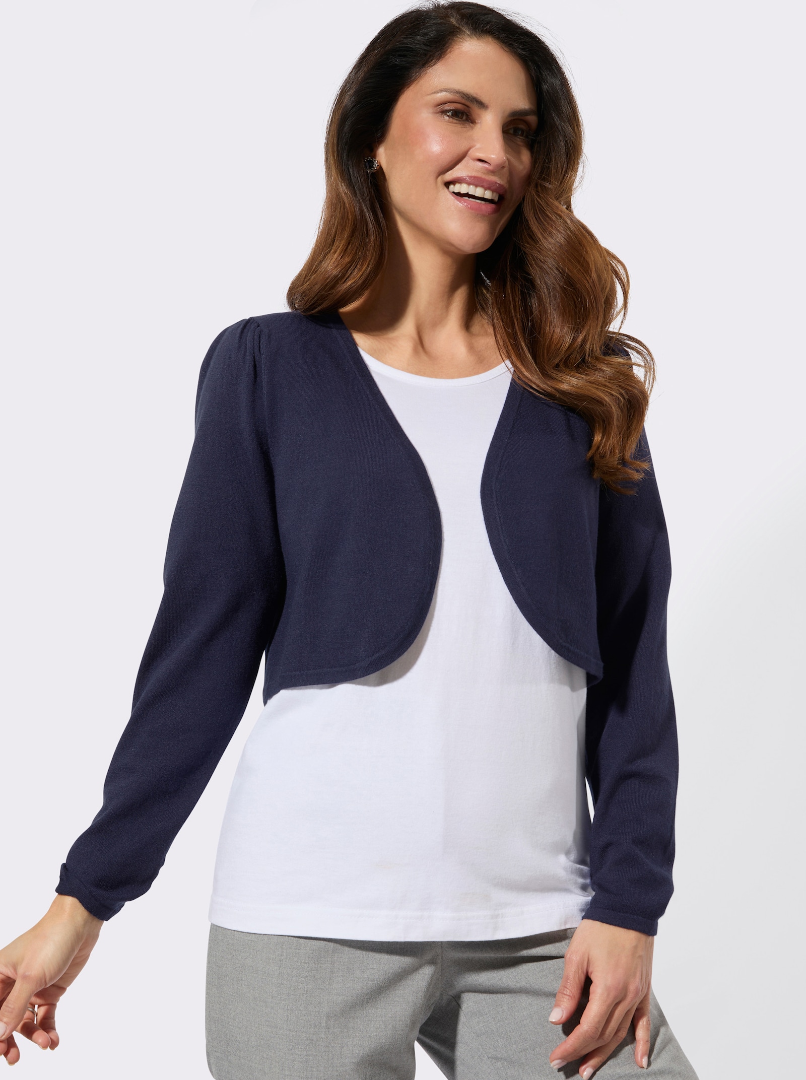 Bolero in offener Form - marine