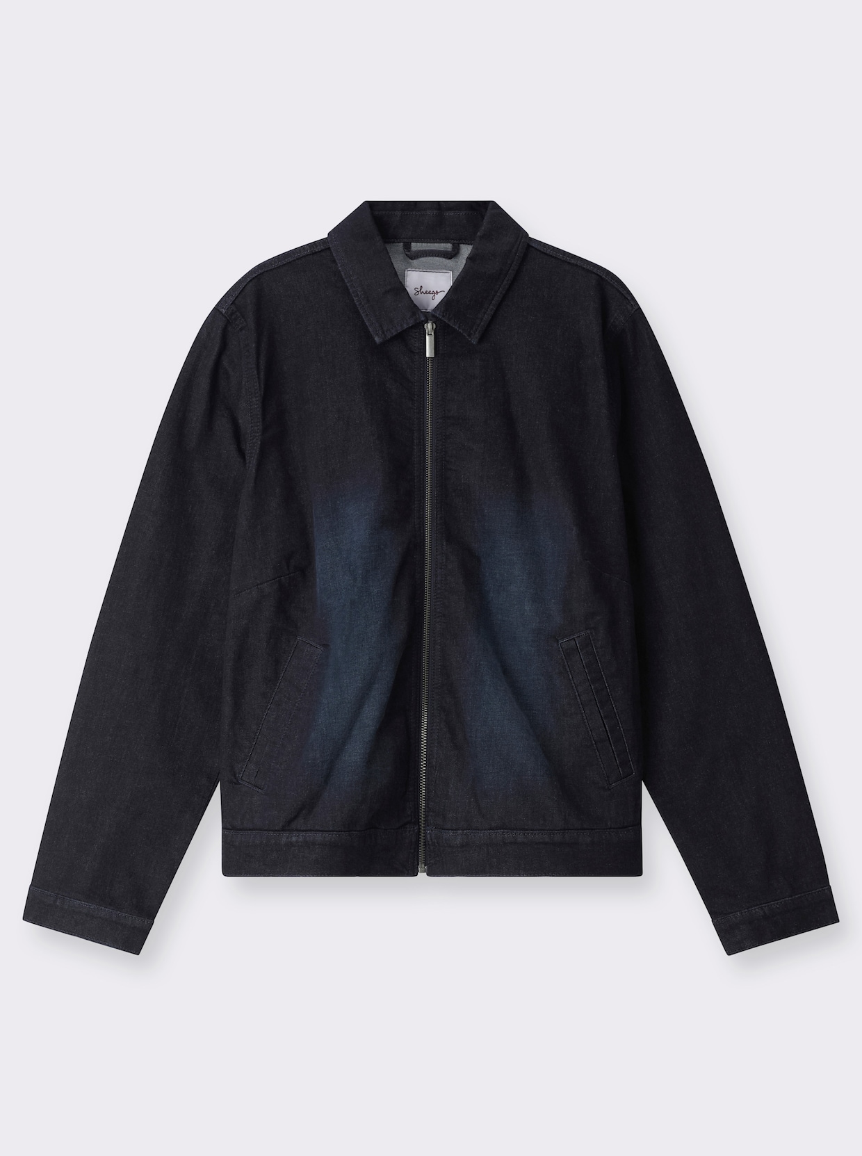 sheego Jeansjacke in Blousonform - dark blue