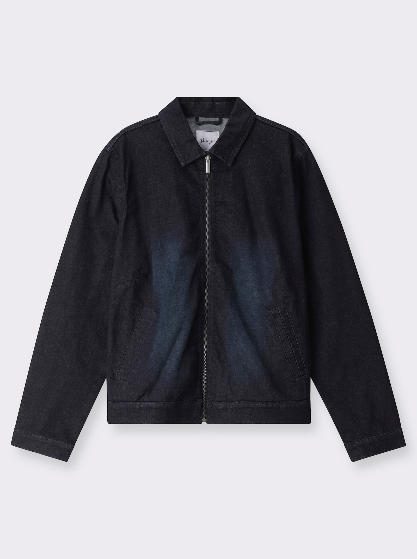 sheego Jeansjacke in Blousonform - dark blue