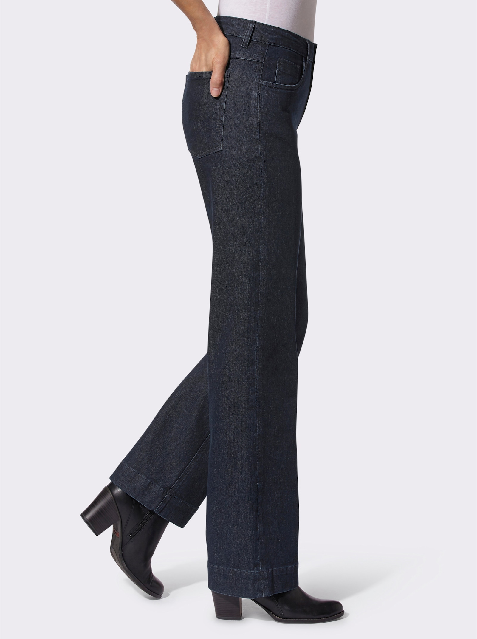 Jeans met wijde pijpen - dark-blue