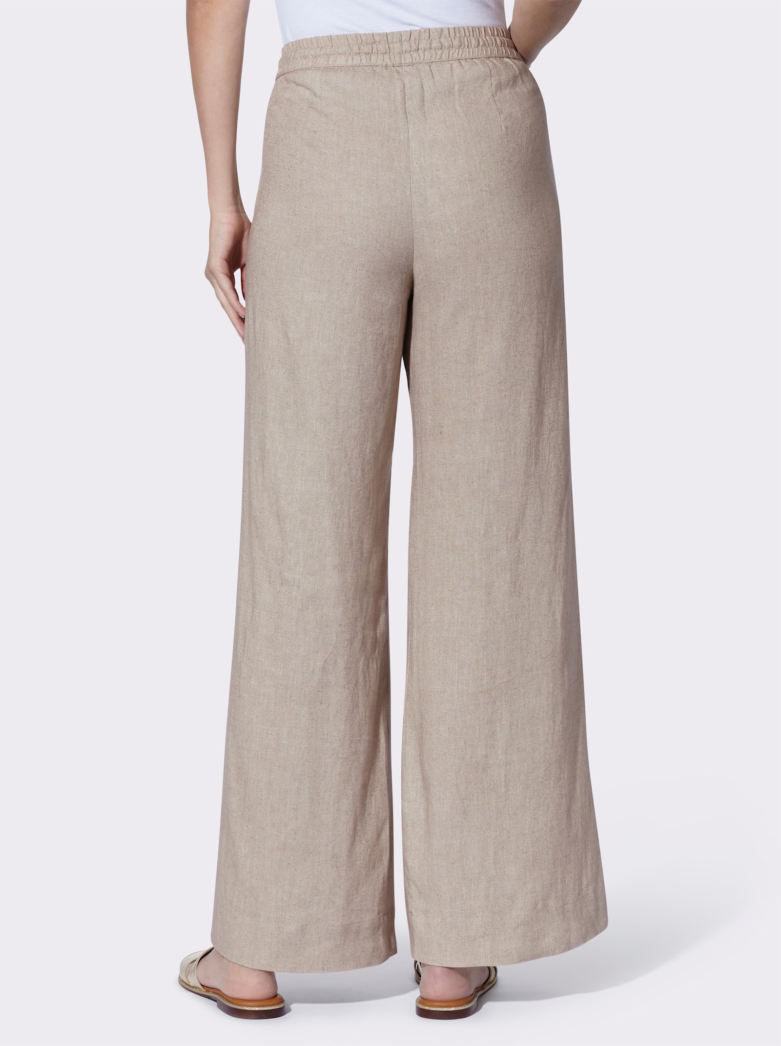 heine Hose mit Bundfalten - sesam