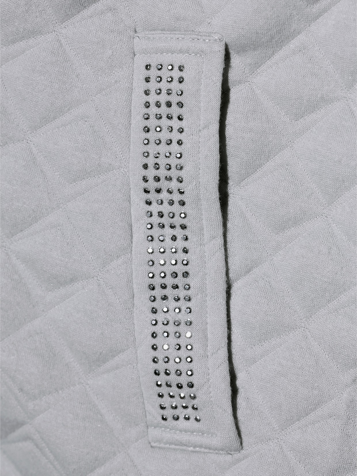 Shirtjacke in Rautenstruktur - hellgrau